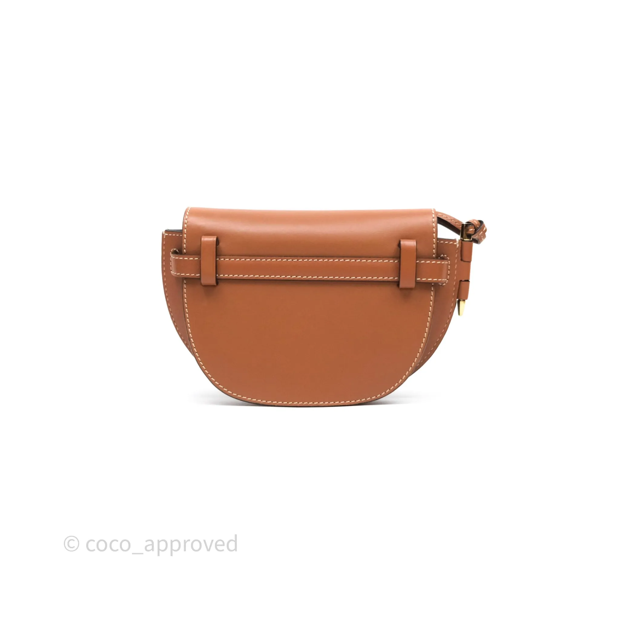 Loewe Mini Gate Belt Bag in Soft Calfskin Brown