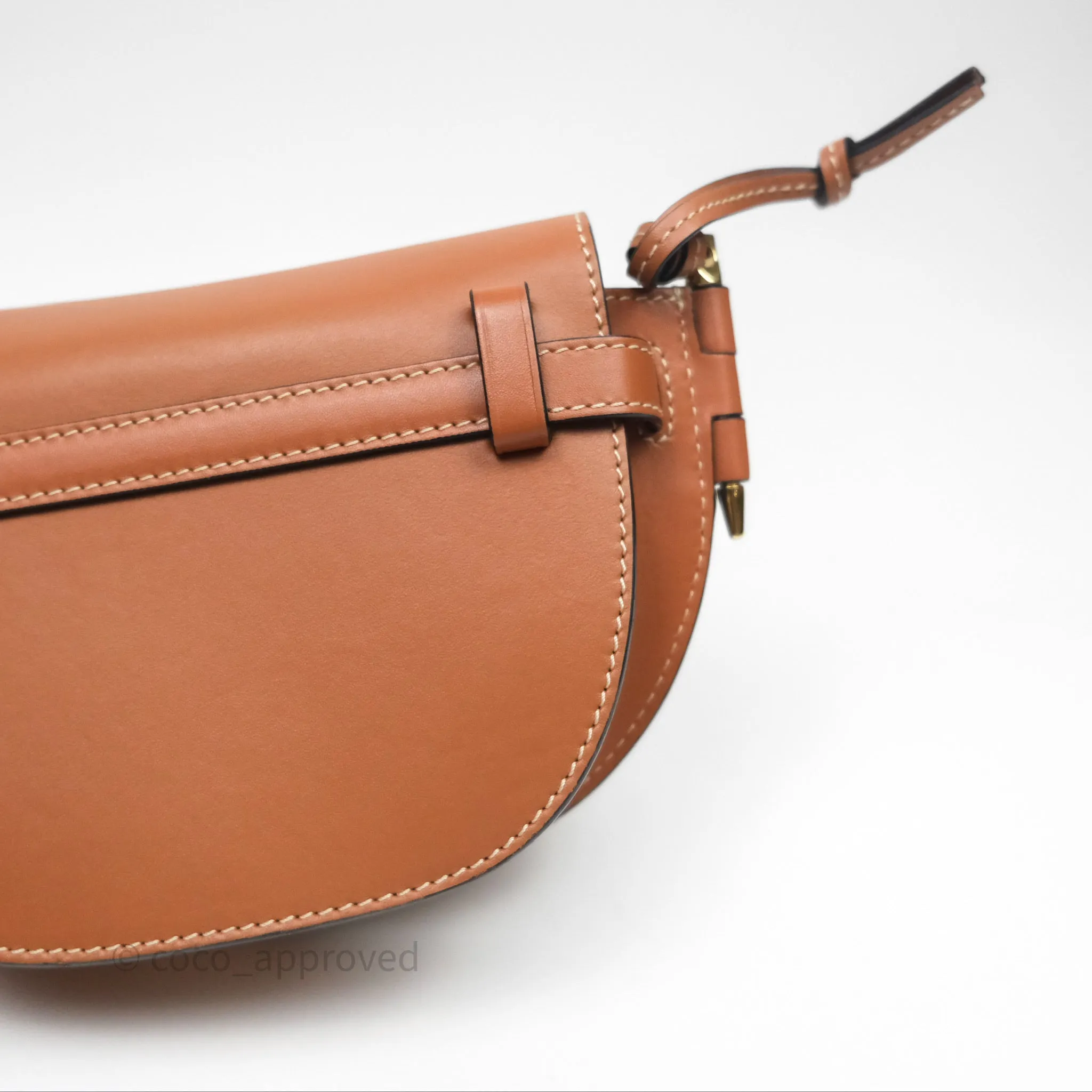 Loewe Mini Gate Belt Bag in Soft Calfskin Brown