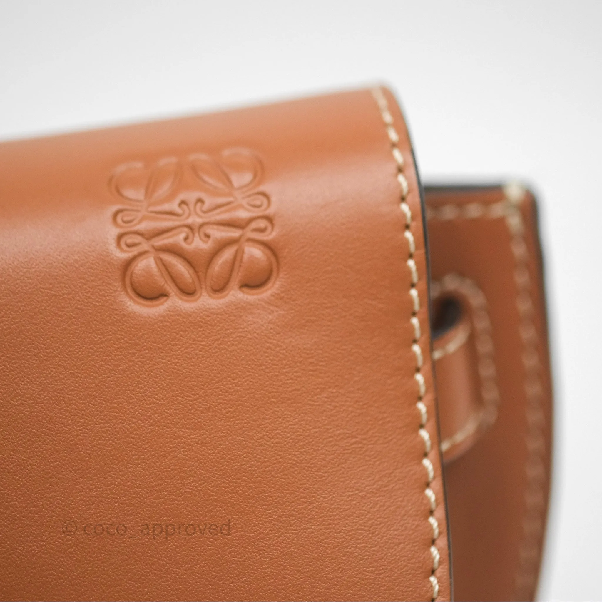 Loewe Mini Gate Belt Bag in Soft Calfskin Brown