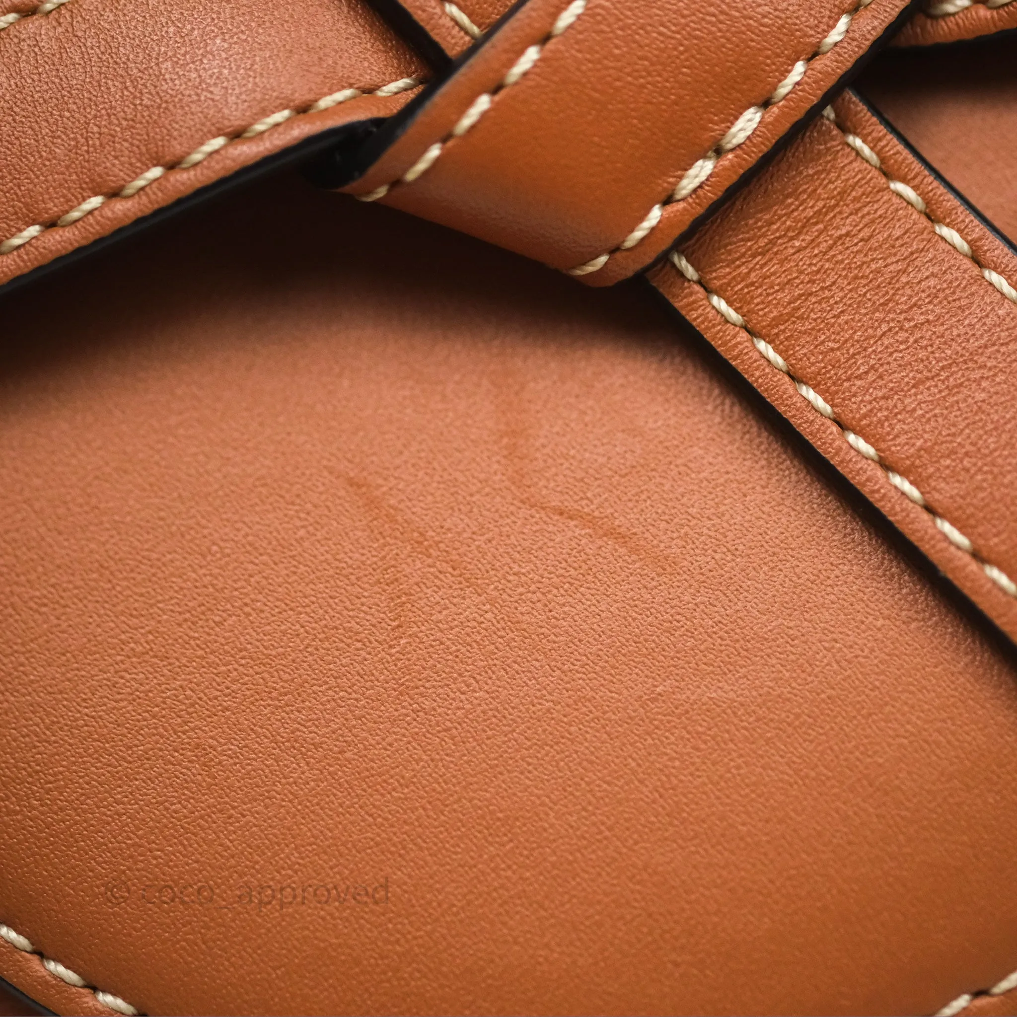 Loewe Mini Gate Belt Bag in Soft Calfskin Brown