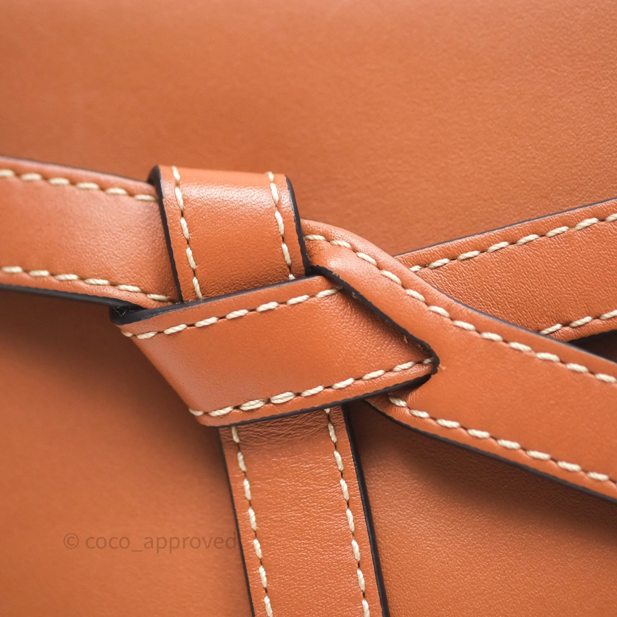 Loewe Mini Gate Belt Bag in Soft Calfskin Brown