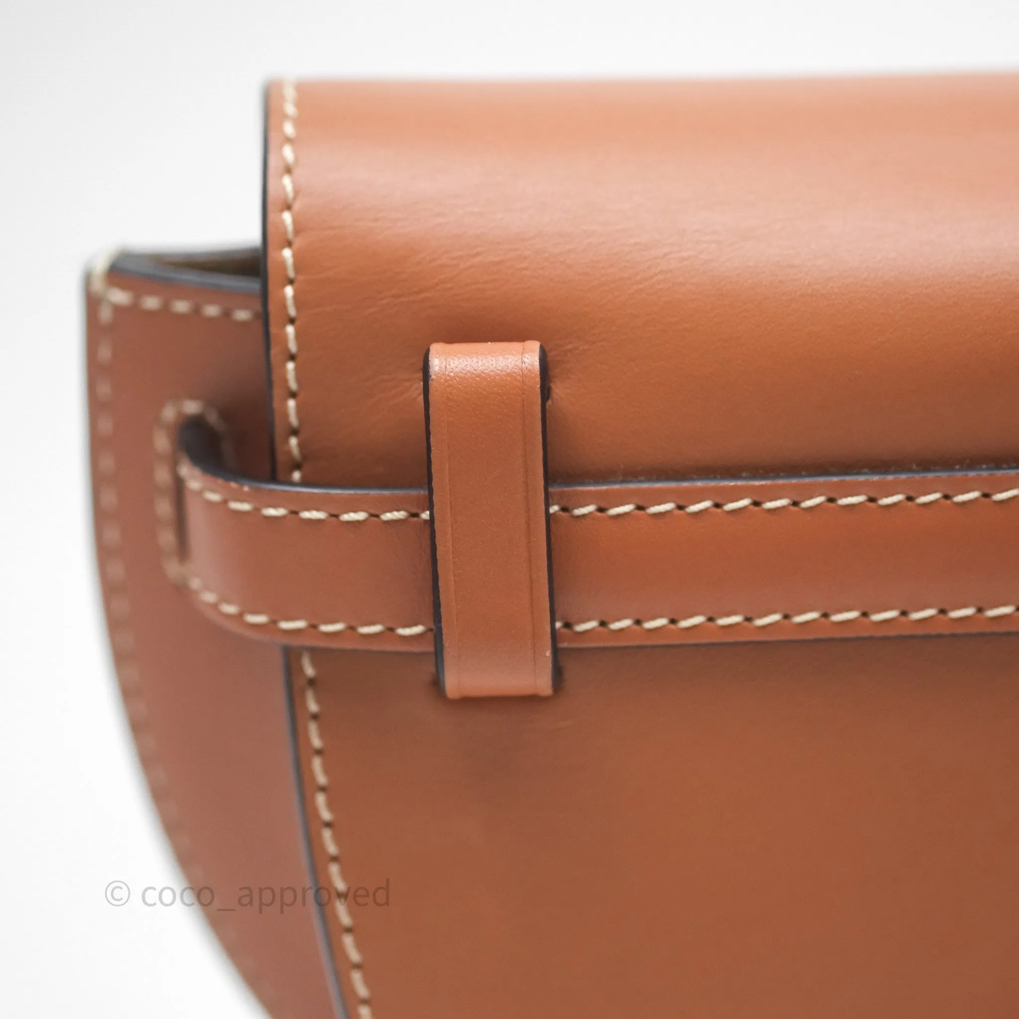 Loewe Mini Gate Belt Bag in Soft Calfskin Brown