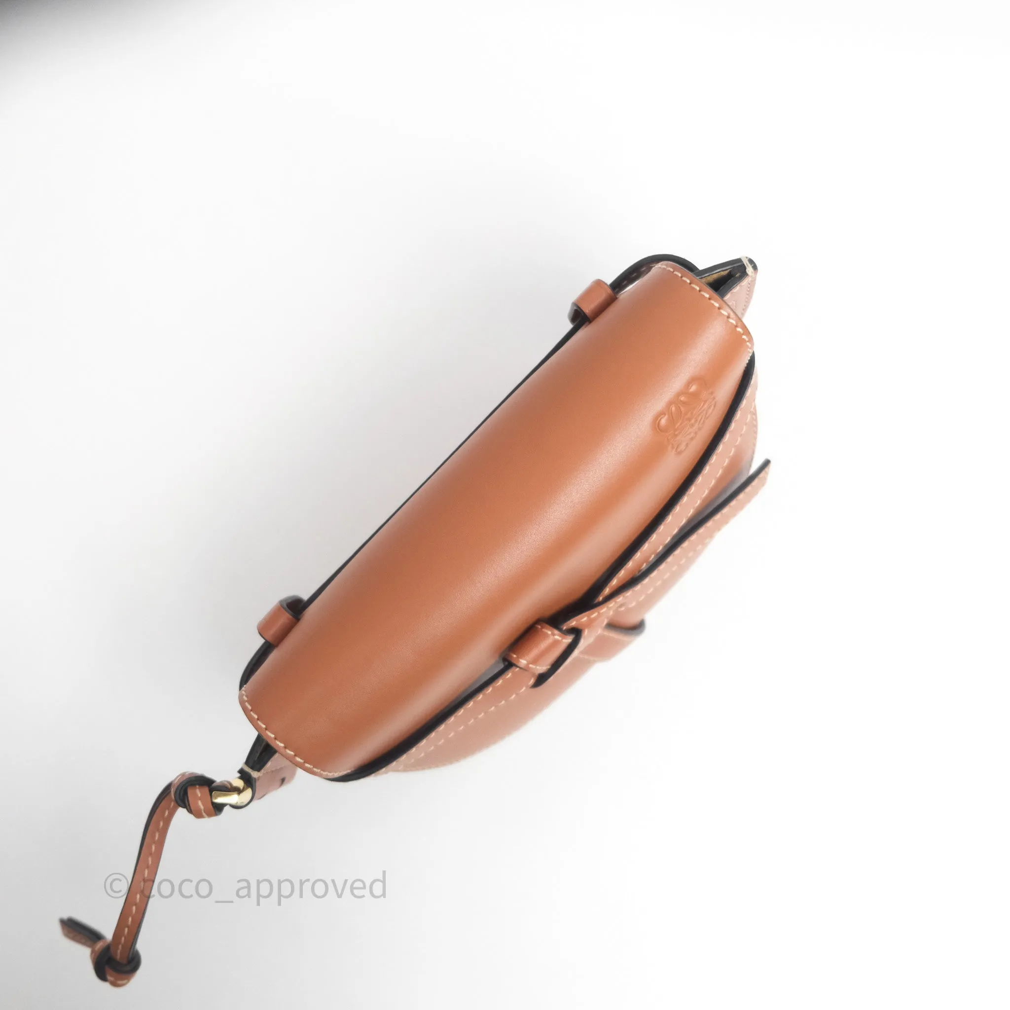 Loewe Mini Gate Belt Bag in Soft Calfskin Brown