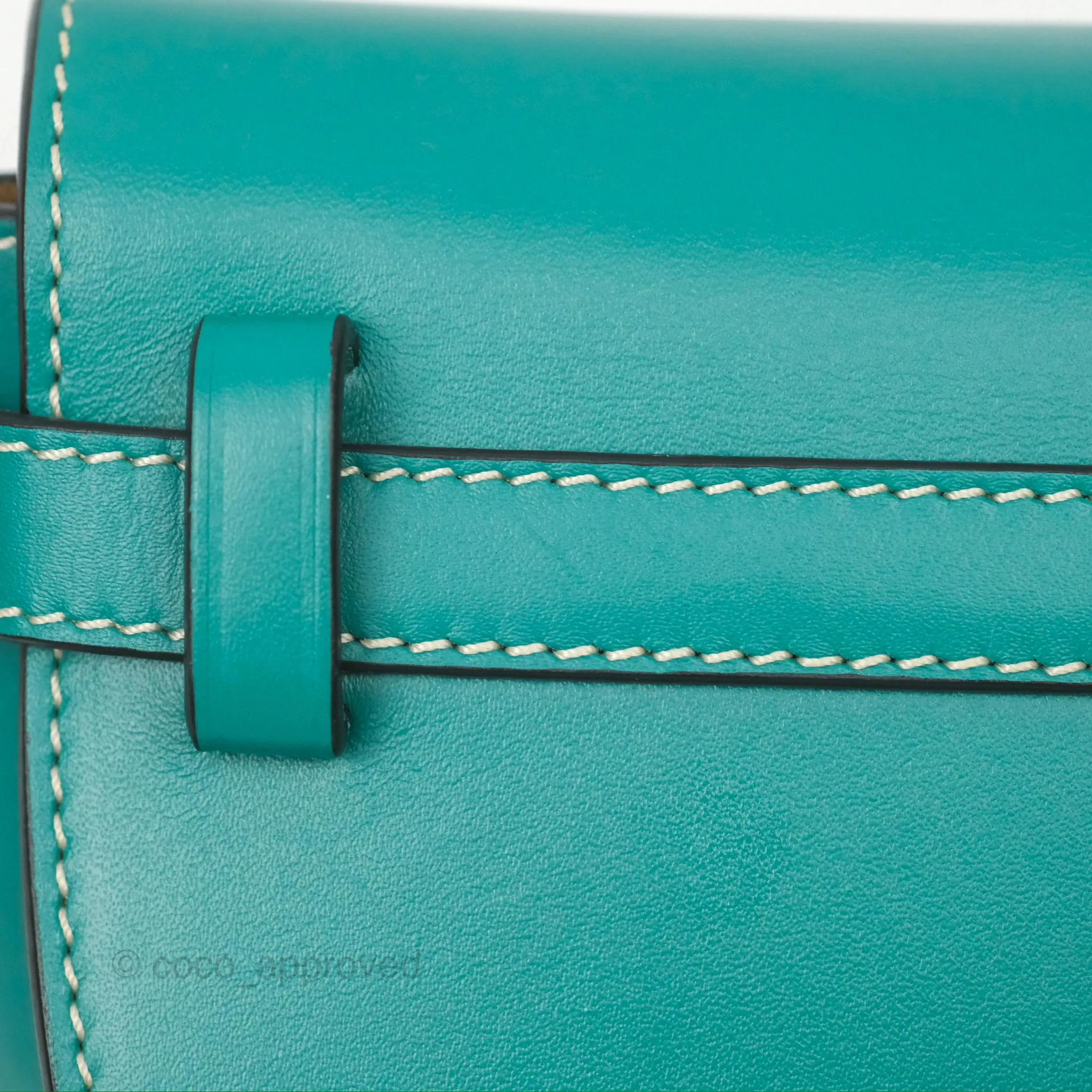 Loewe Mini Gate Belt Bag in Soft Calfskin Green