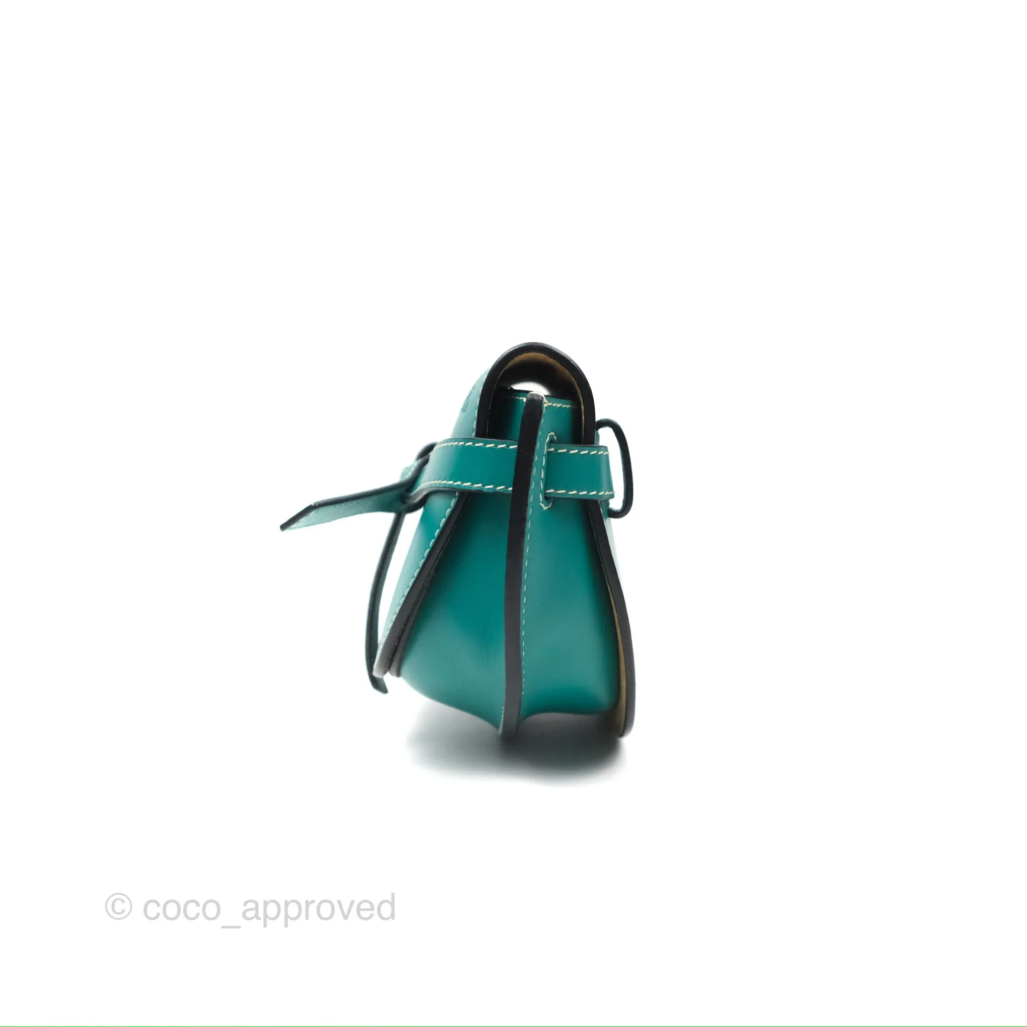 Loewe Mini Gate Belt Bag in Soft Calfskin Green