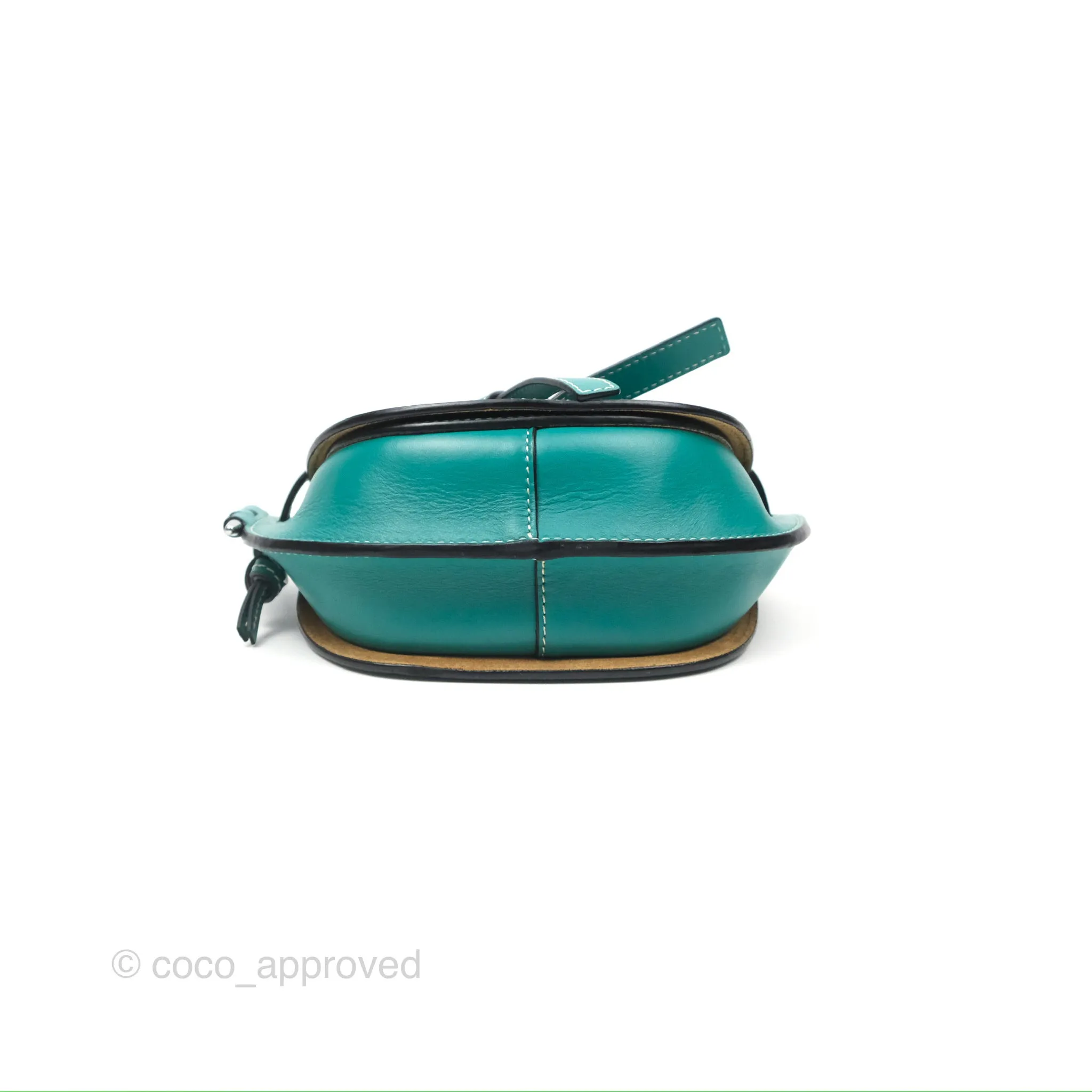 Loewe Mini Gate Belt Bag in Soft Calfskin Green