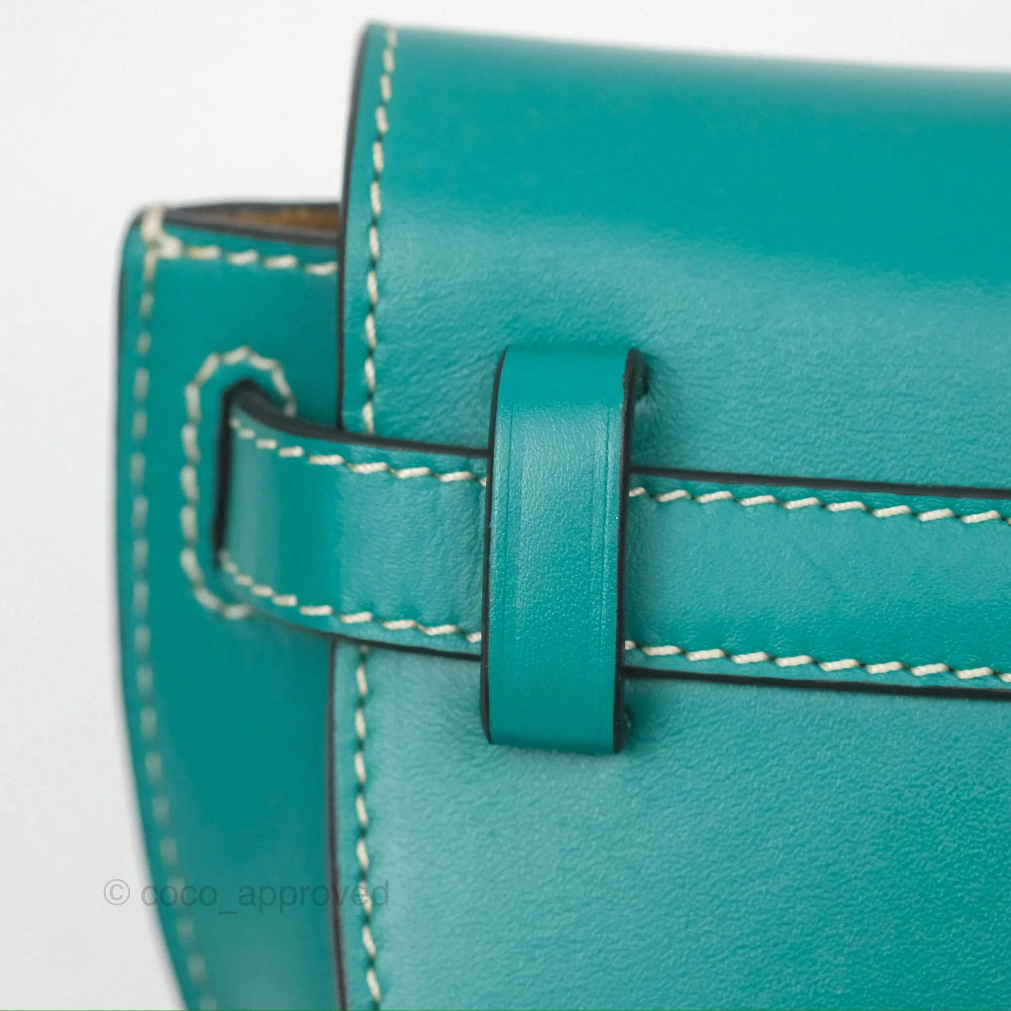 Loewe Mini Gate Belt Bag in Soft Calfskin Green