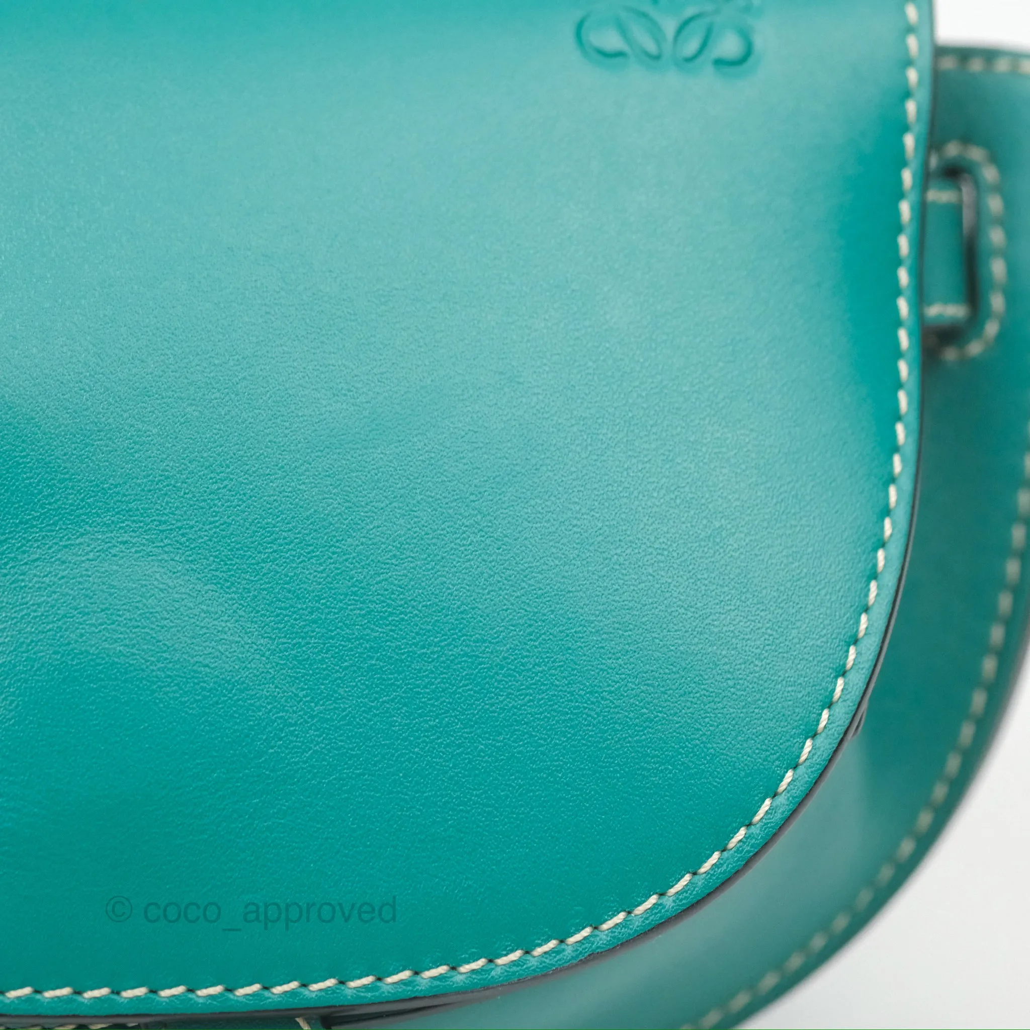Loewe Mini Gate Belt Bag in Soft Calfskin Green