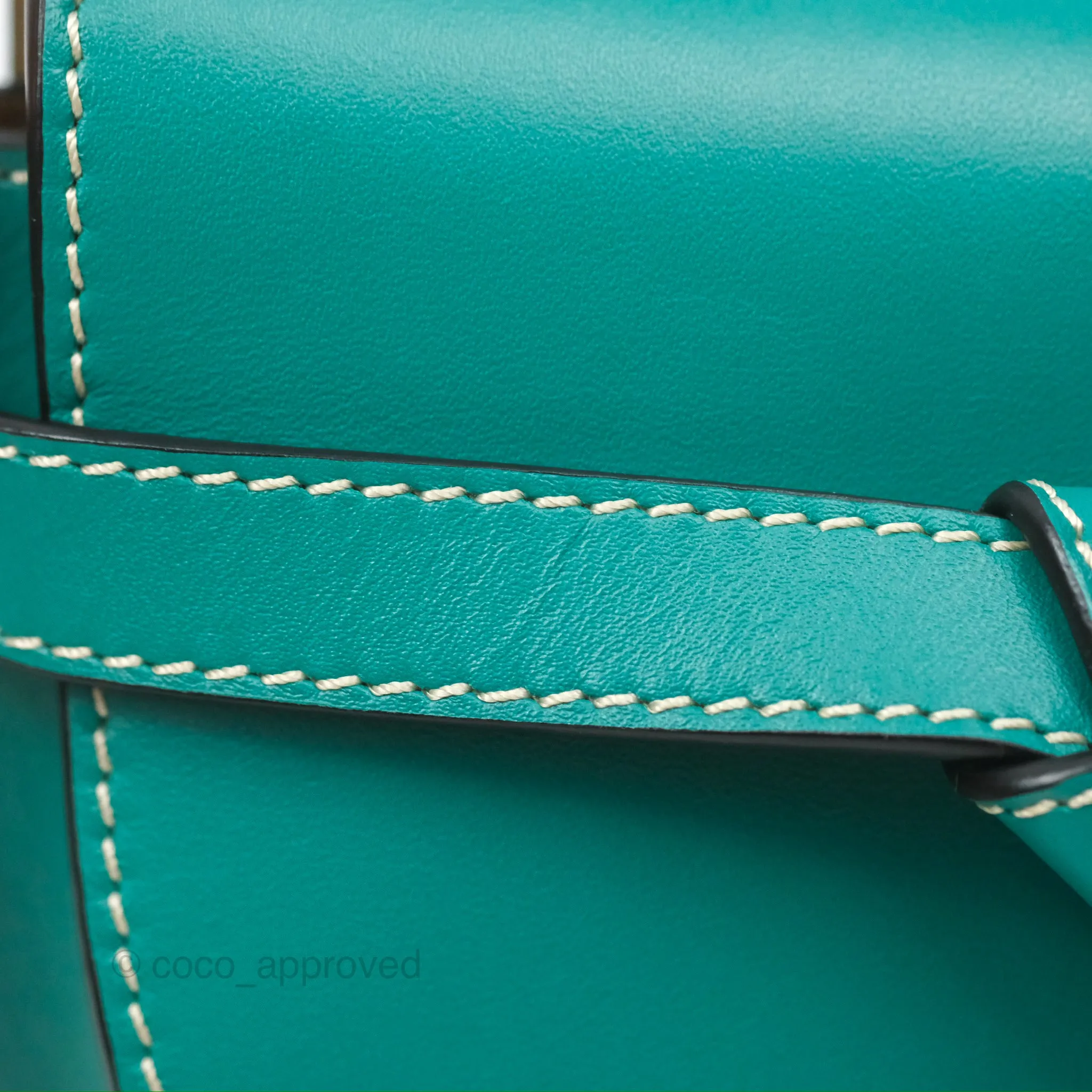 Loewe Mini Gate Belt Bag in Soft Calfskin Green