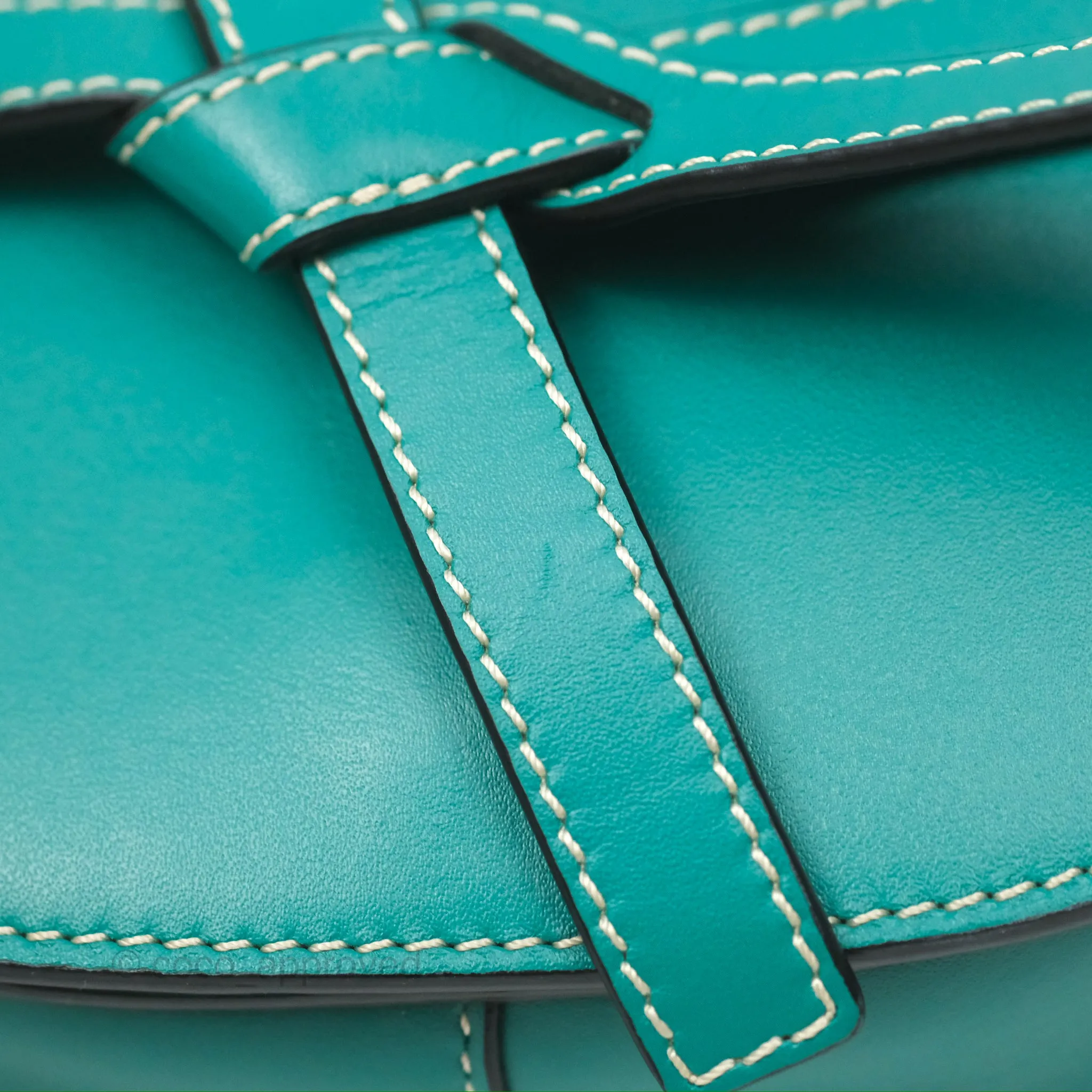 Loewe Mini Gate Belt Bag in Soft Calfskin Green