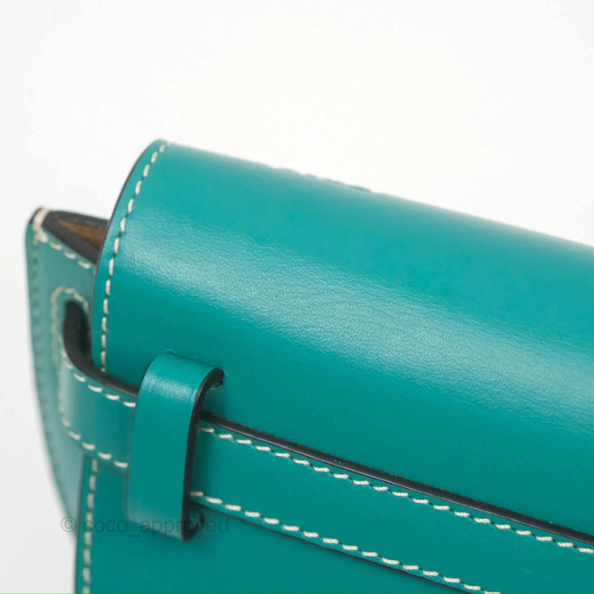 Loewe Mini Gate Belt Bag in Soft Calfskin Green