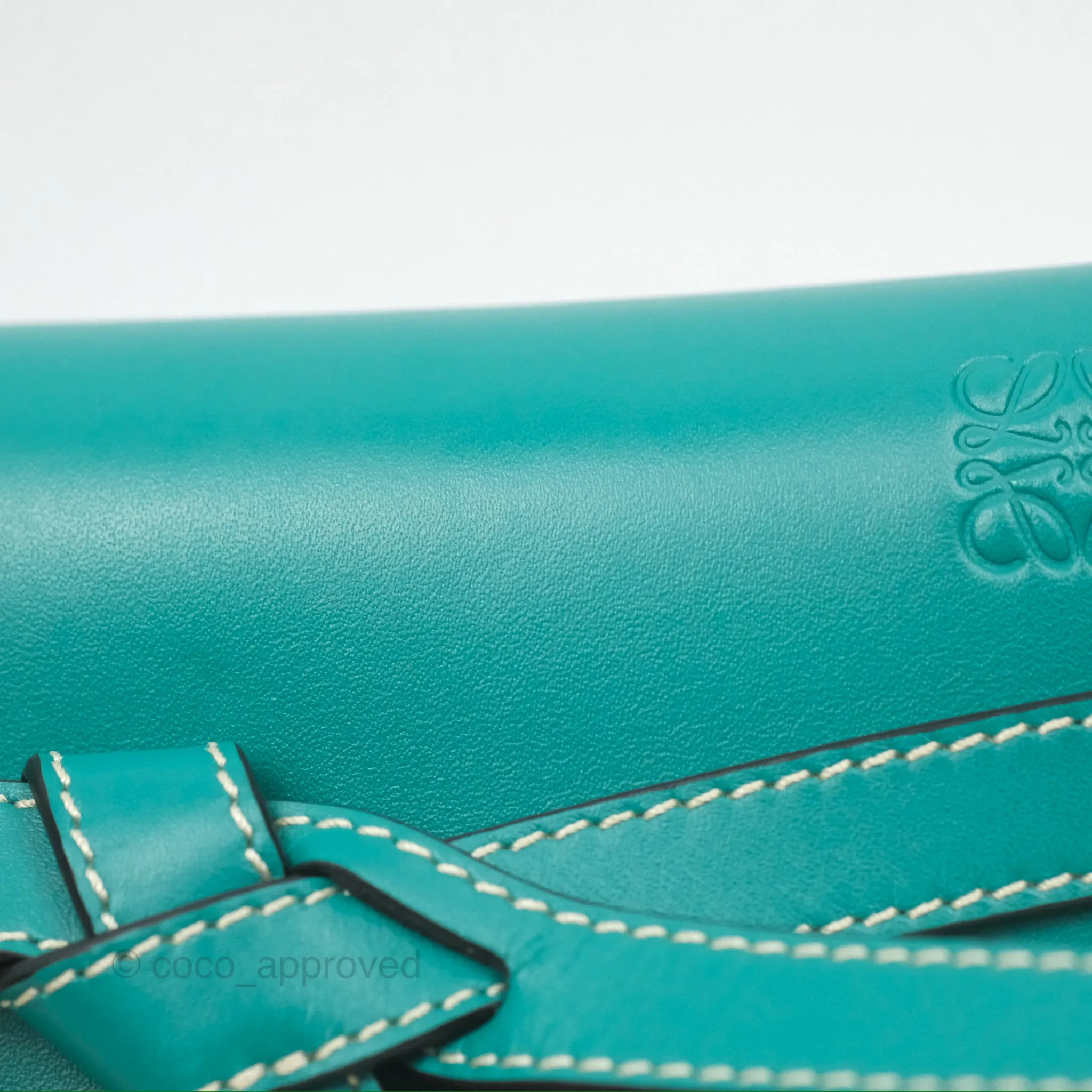 Loewe Mini Gate Belt Bag in Soft Calfskin Green