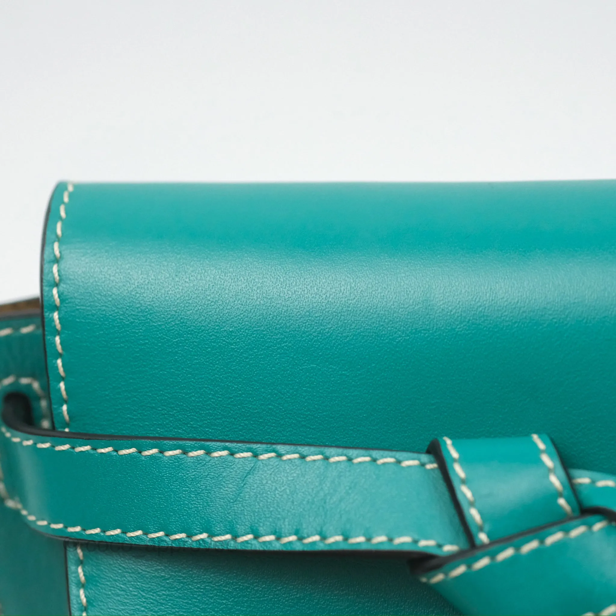 Loewe Mini Gate Belt Bag in Soft Calfskin Green