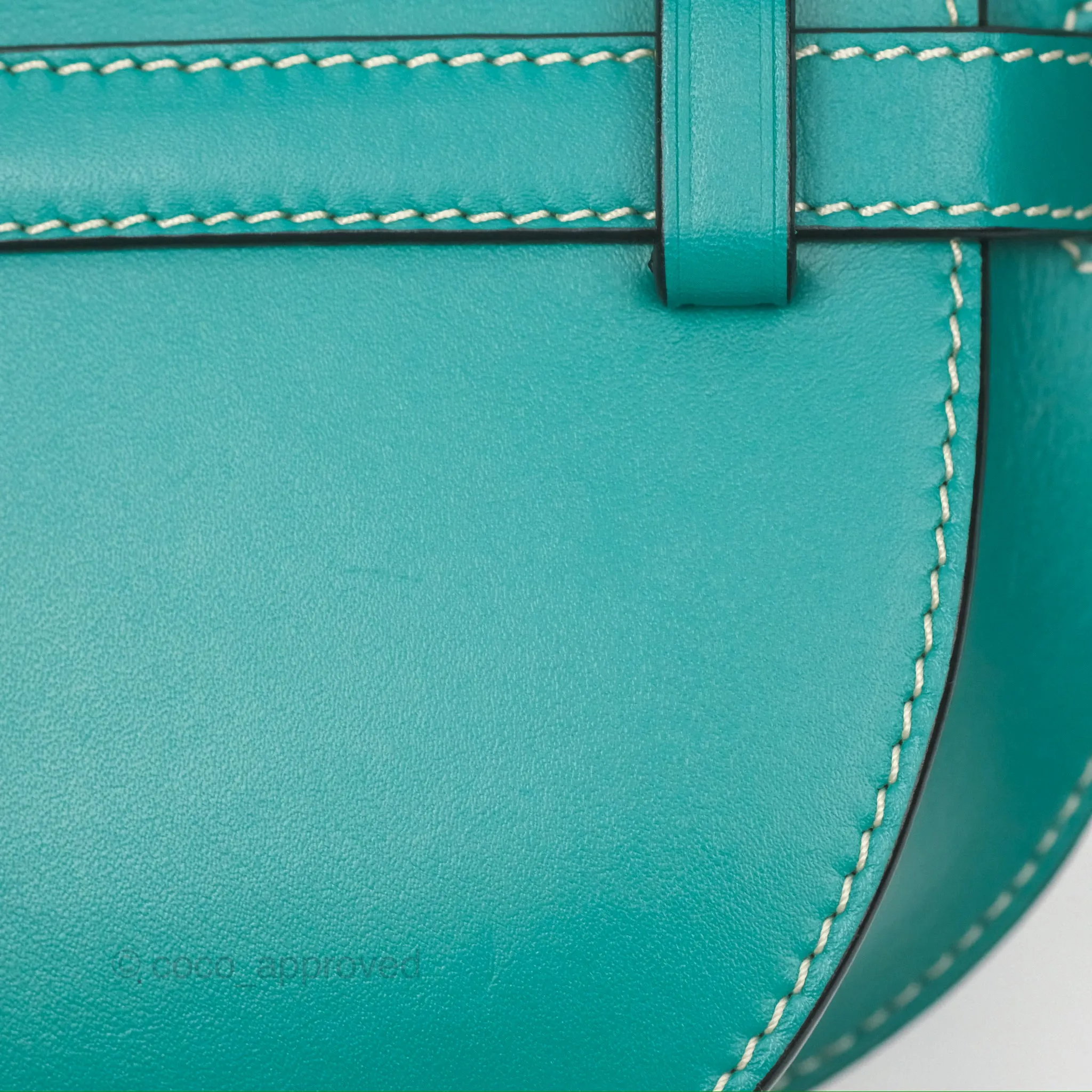 Loewe Mini Gate Belt Bag in Soft Calfskin Green