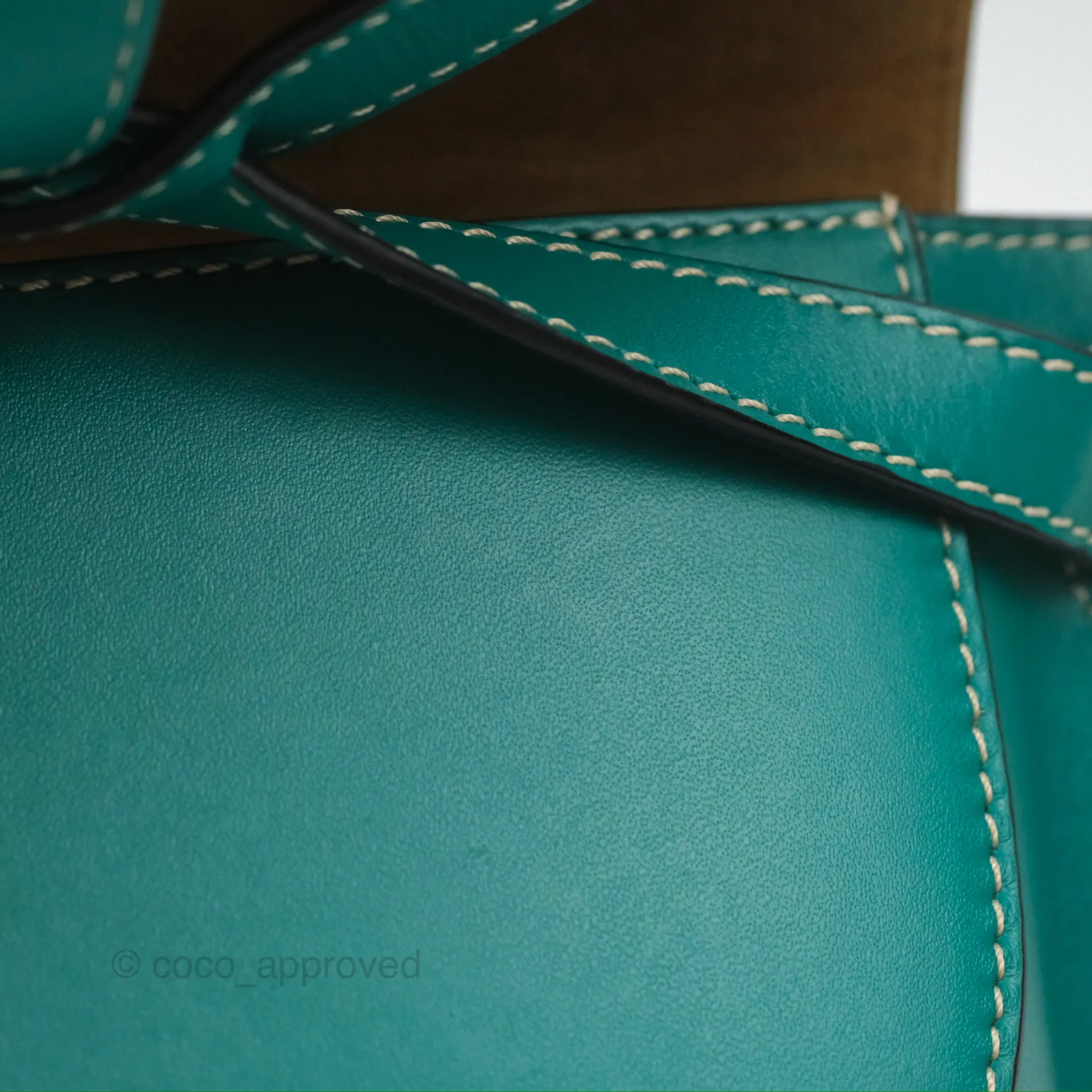 Loewe Mini Gate Belt Bag in Soft Calfskin Green