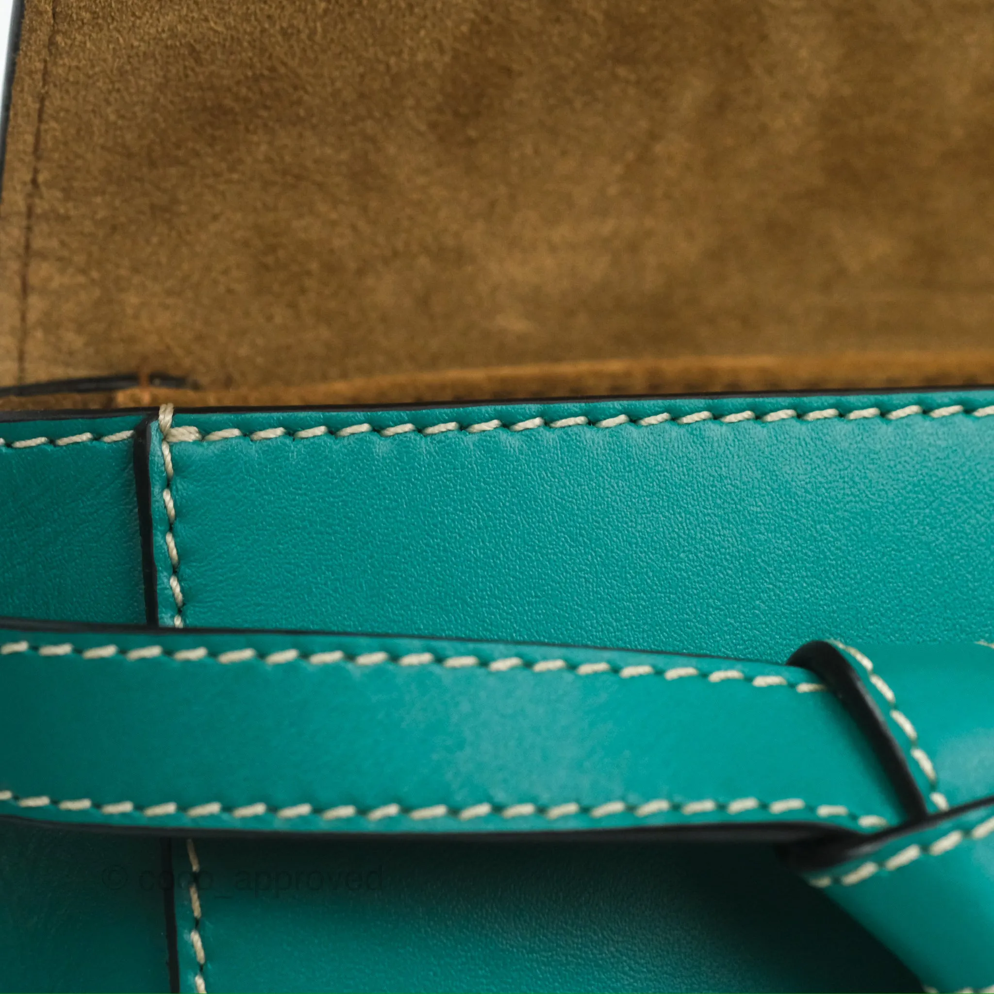 Loewe Mini Gate Belt Bag in Soft Calfskin Green