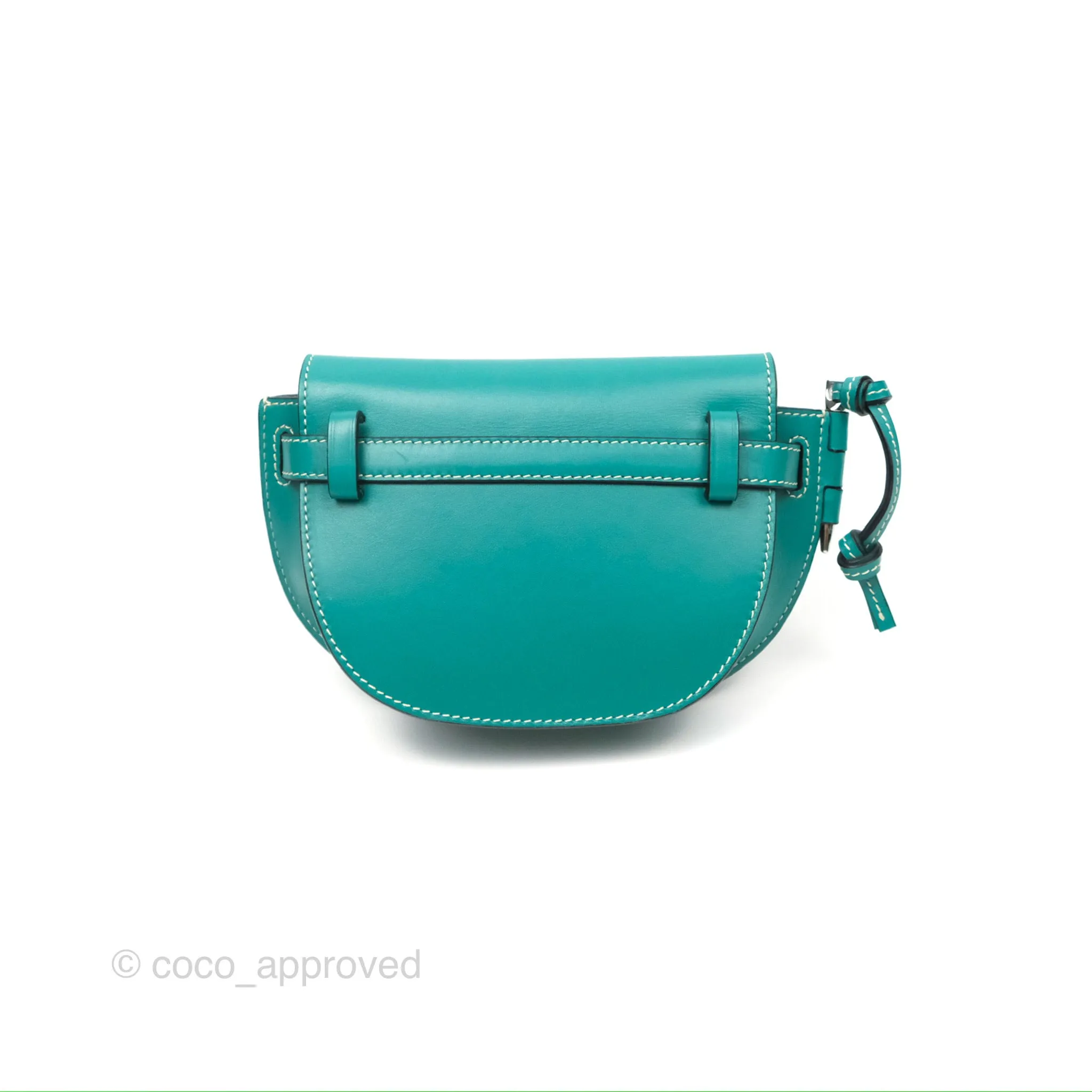 Loewe Mini Gate Belt Bag in Soft Calfskin Green