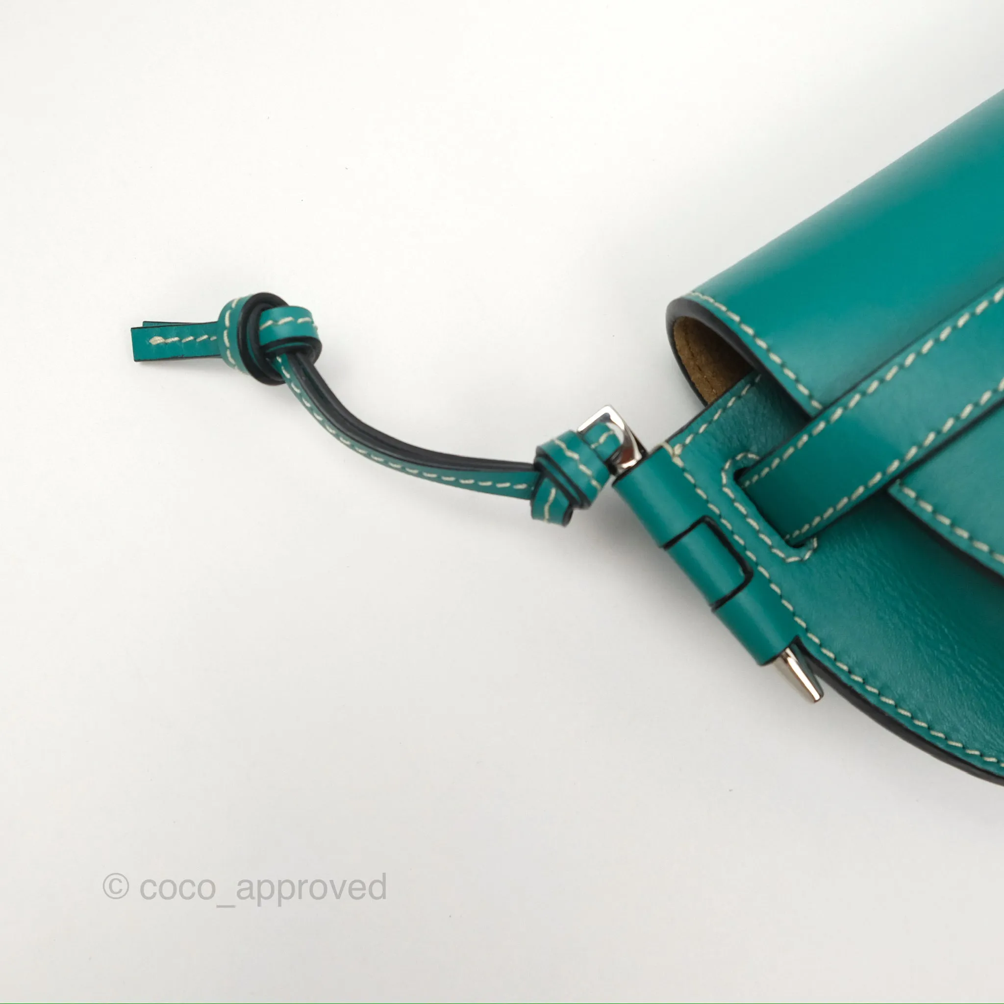 Loewe Mini Gate Belt Bag in Soft Calfskin Green