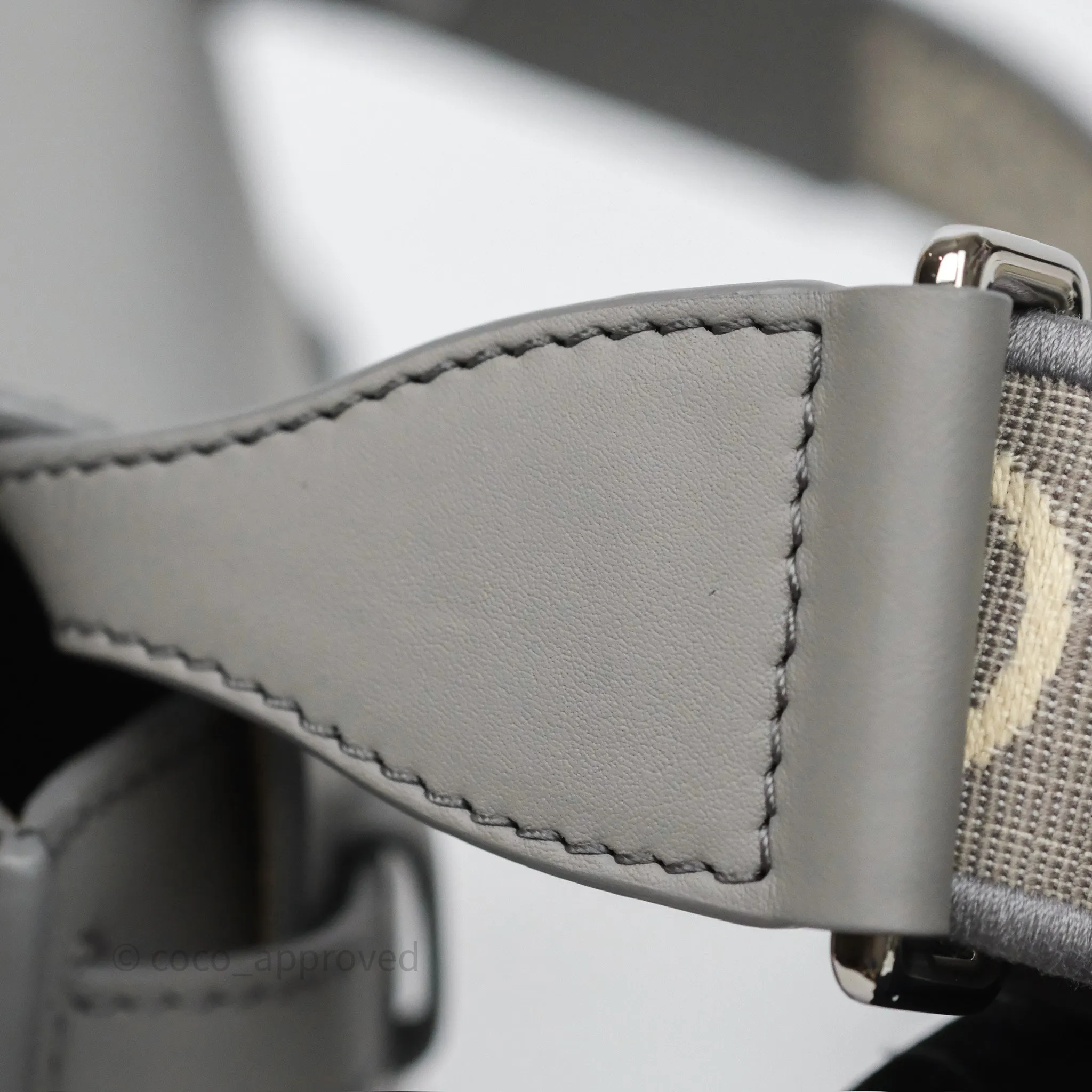 Loewe Mini Gate Dual Bag Grey Soft Calfskin Jacquard Strap
