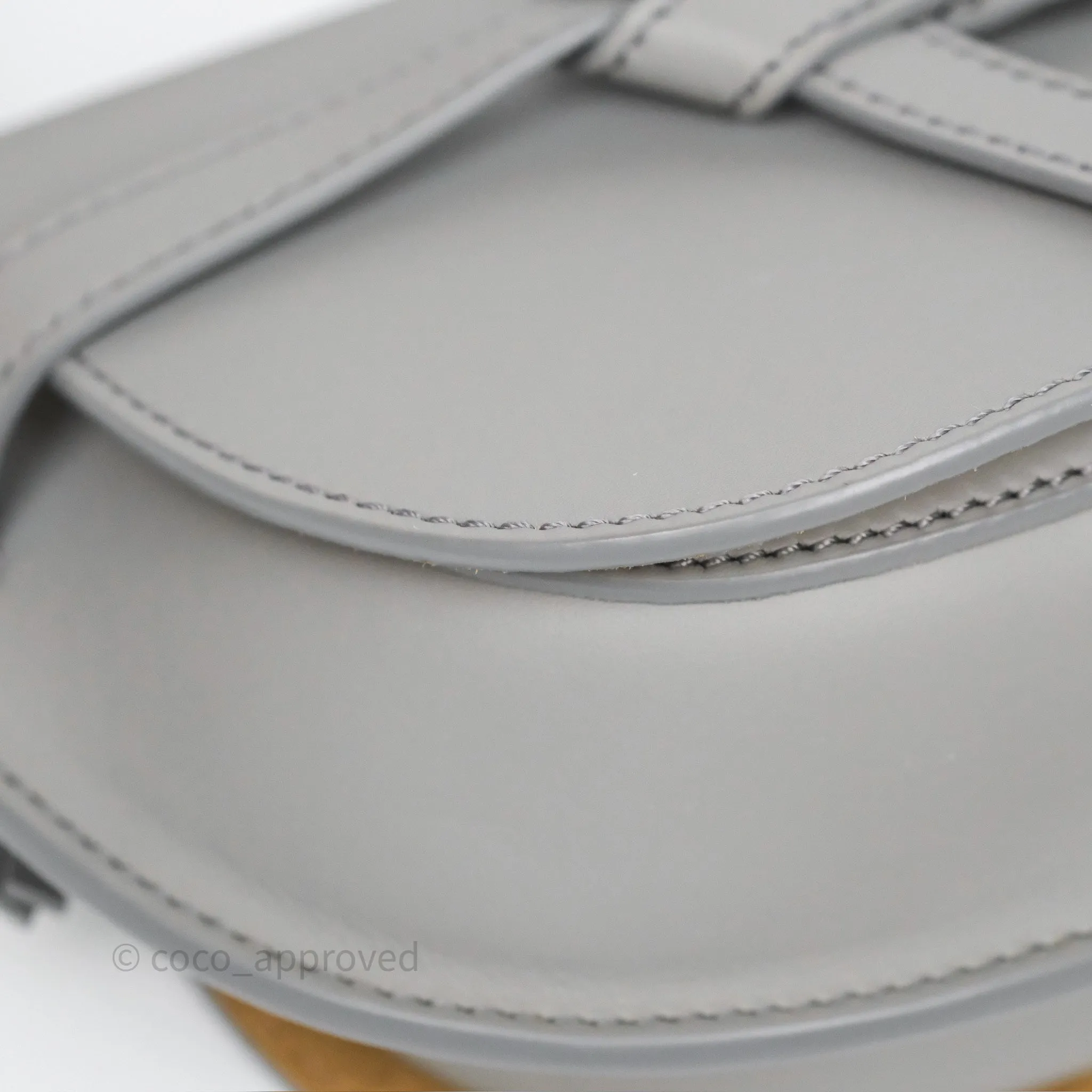 Loewe Mini Gate Dual Bag Grey Soft Calfskin Jacquard Strap