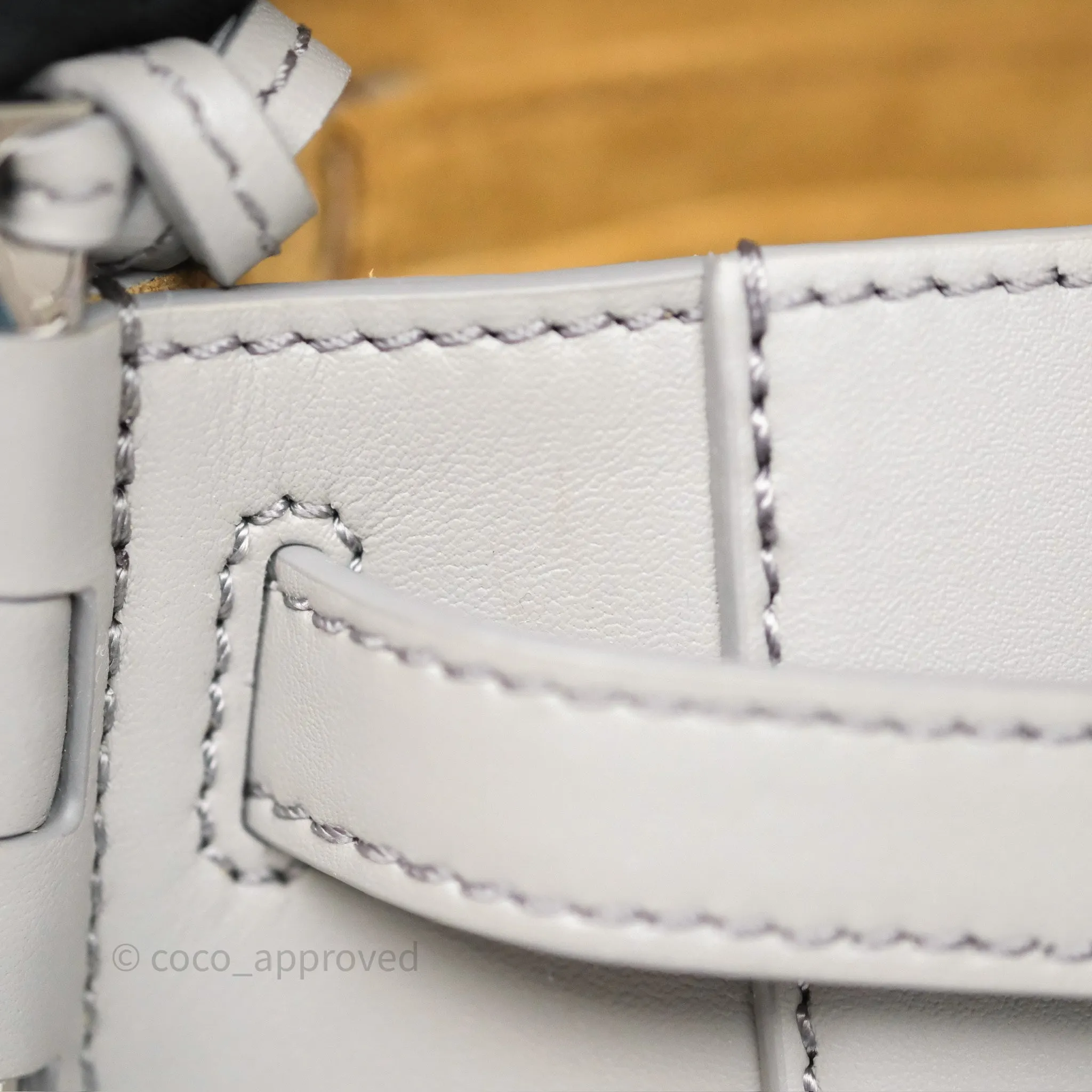 Loewe Mini Gate Dual Bag Grey Soft Calfskin Jacquard Strap