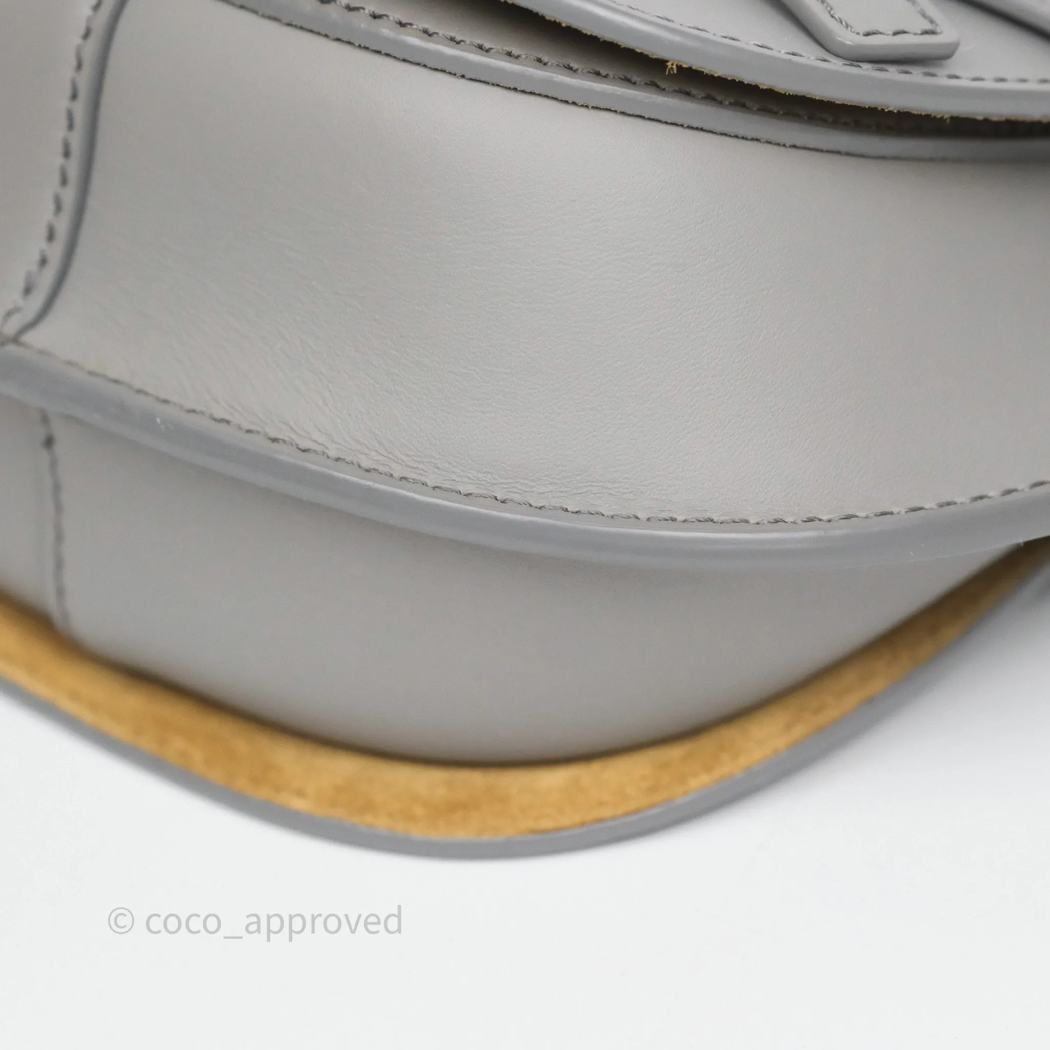 Loewe Mini Gate Dual Bag Grey Soft Calfskin Jacquard Strap