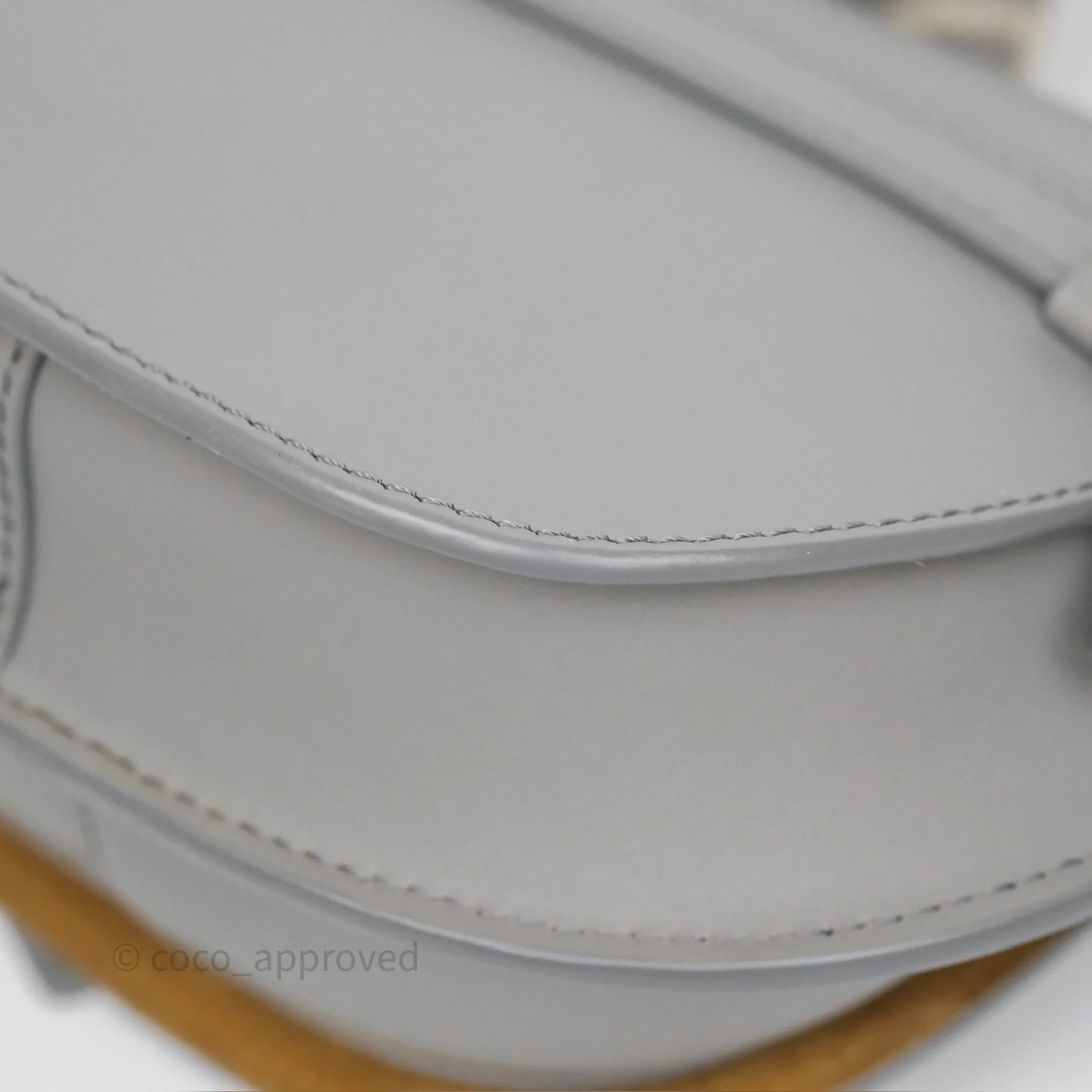 Loewe Mini Gate Dual Bag Grey Soft Calfskin Jacquard Strap