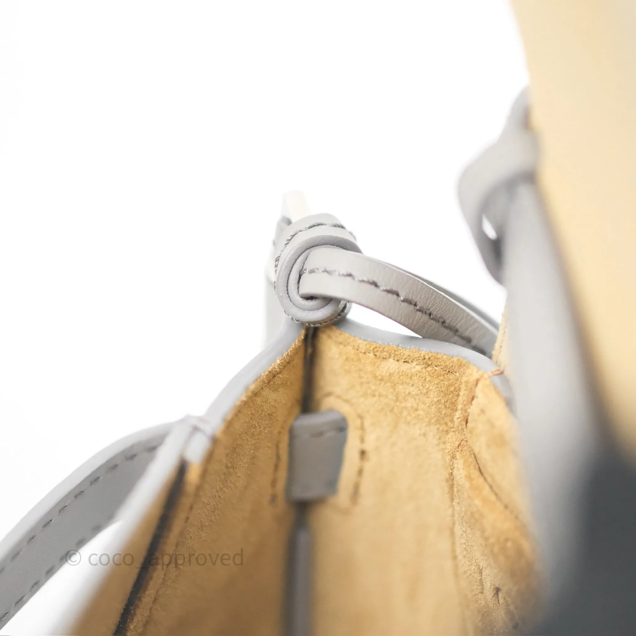 Loewe Mini Gate Dual Bag Grey Soft Calfskin Jacquard Strap