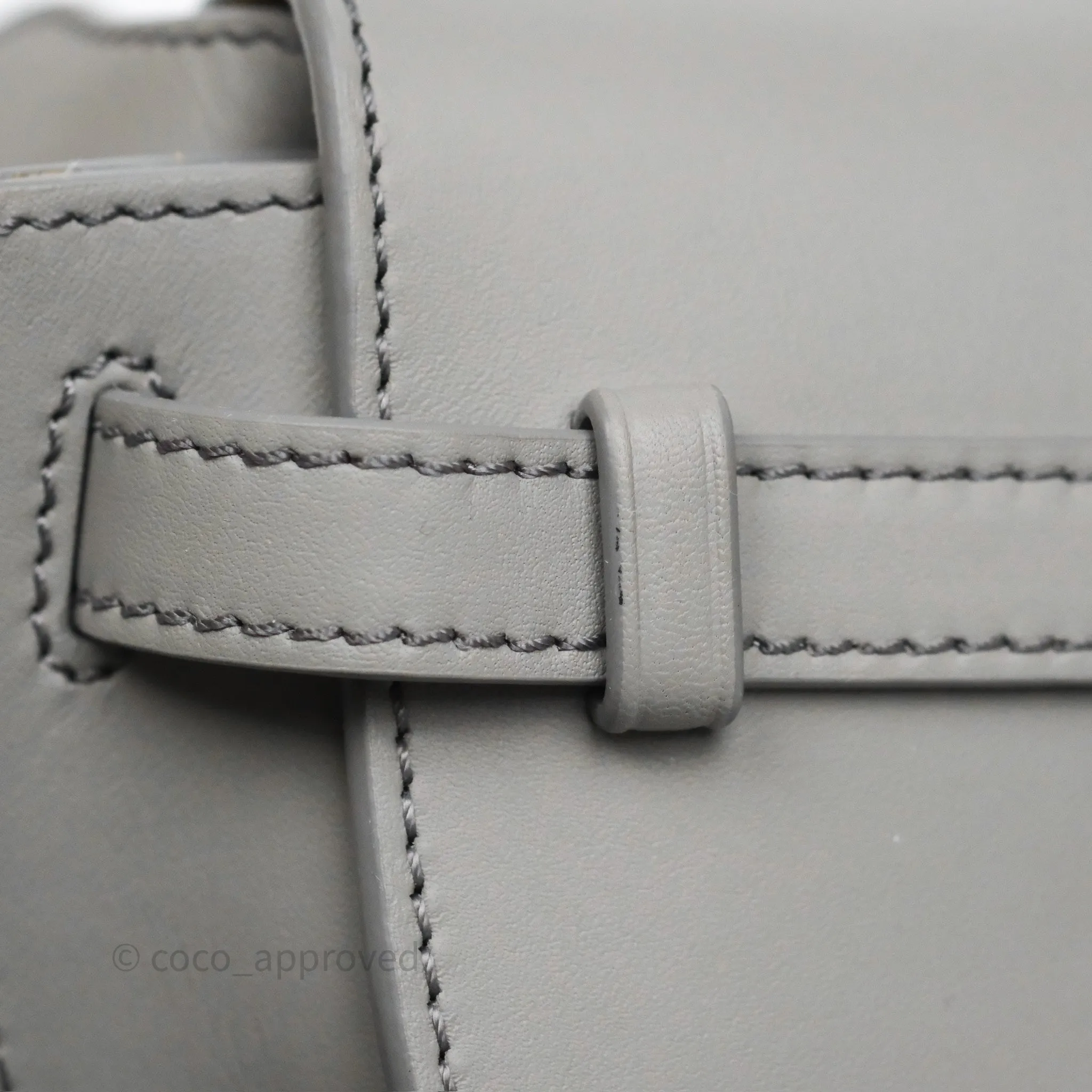 Loewe Mini Gate Dual Bag Grey Soft Calfskin Jacquard Strap