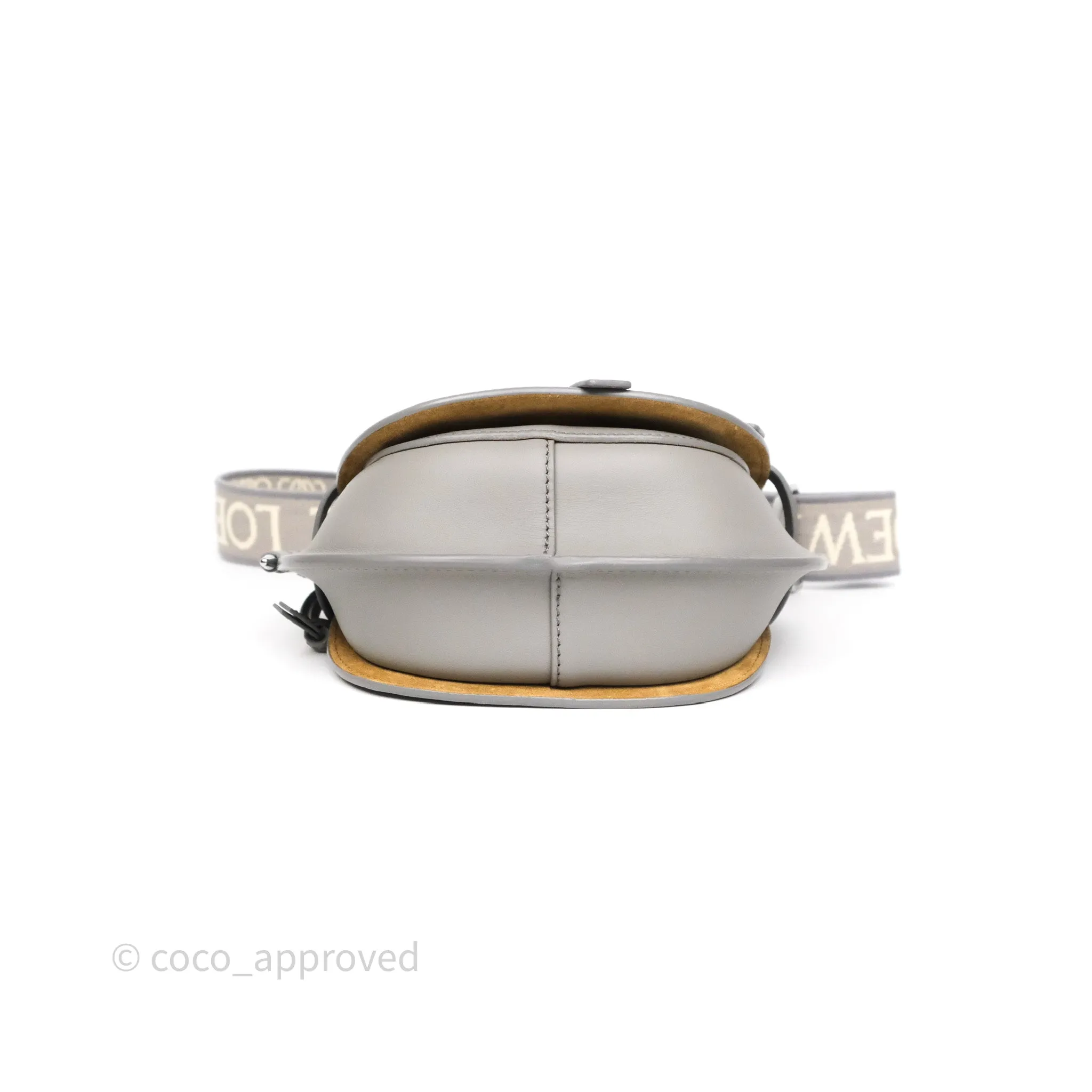 Loewe Mini Gate Dual Bag Grey Soft Calfskin Jacquard Strap