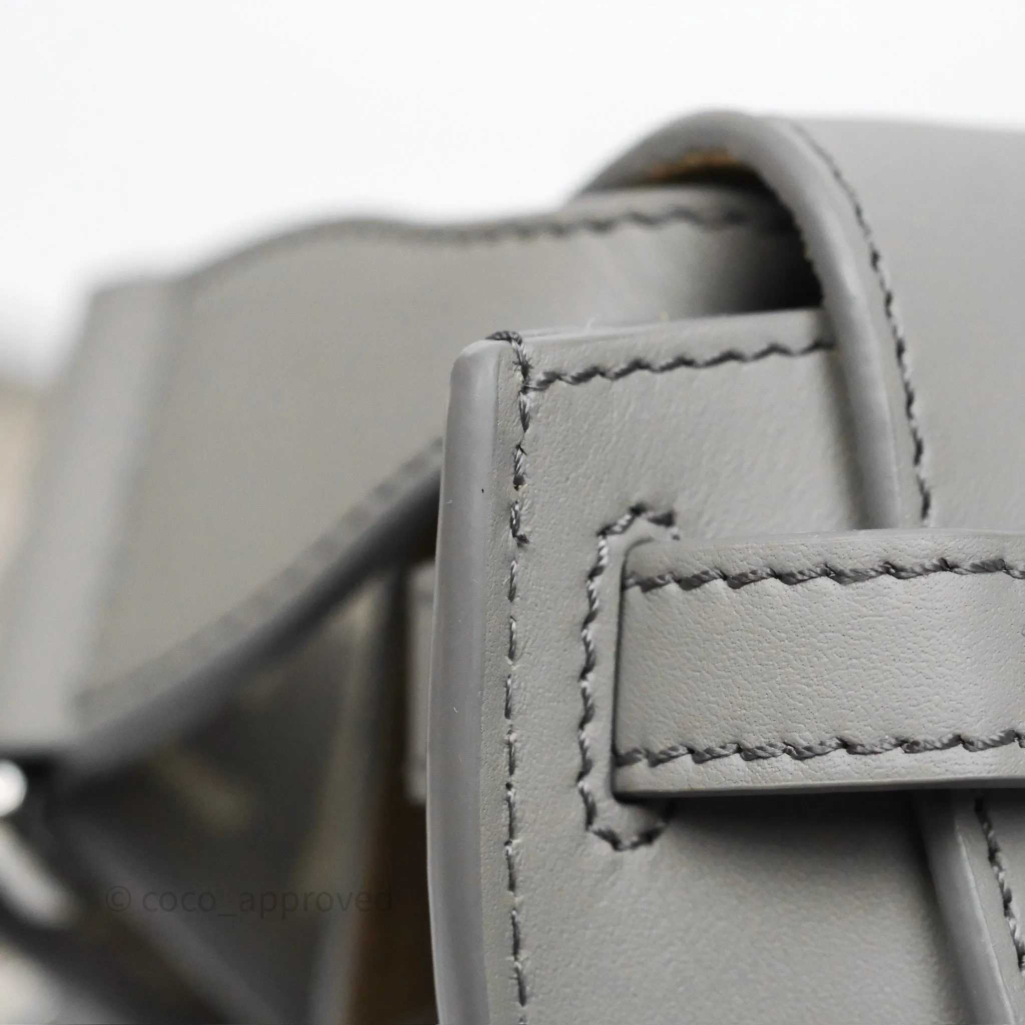 Loewe Mini Gate Dual Bag Grey Soft Calfskin Jacquard Strap