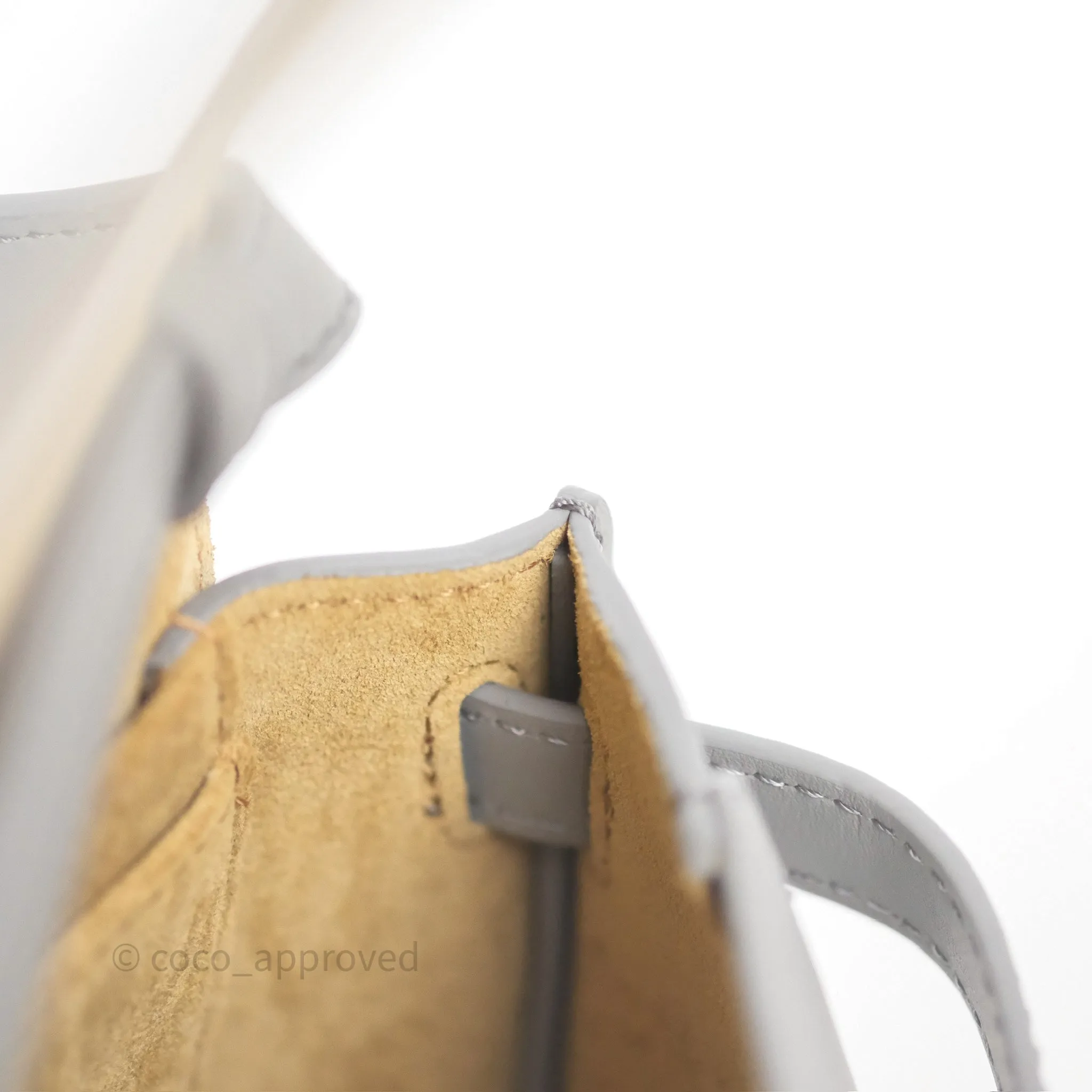 Loewe Mini Gate Dual Bag Grey Soft Calfskin Jacquard Strap