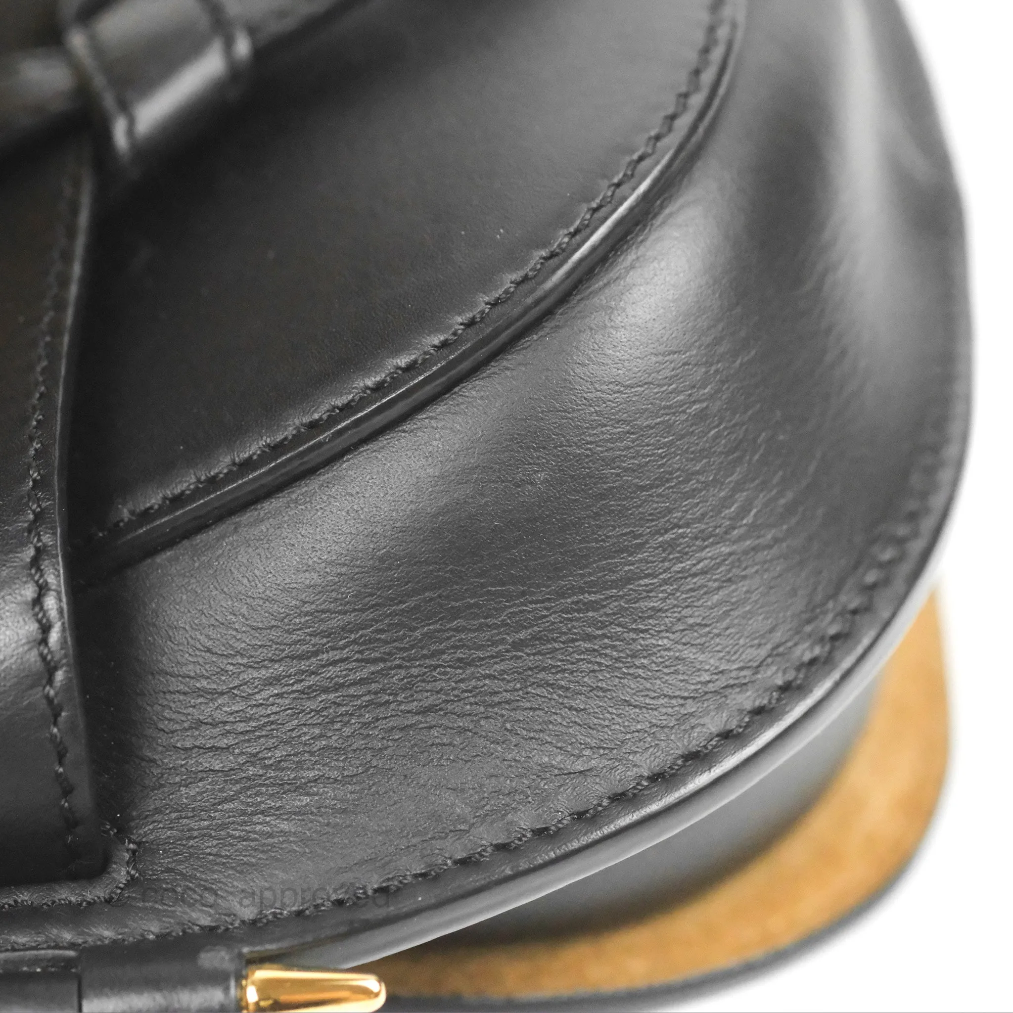 Loewe Mini Gate Dual Bag in Soft Calfskin & Jacquard Strap Black