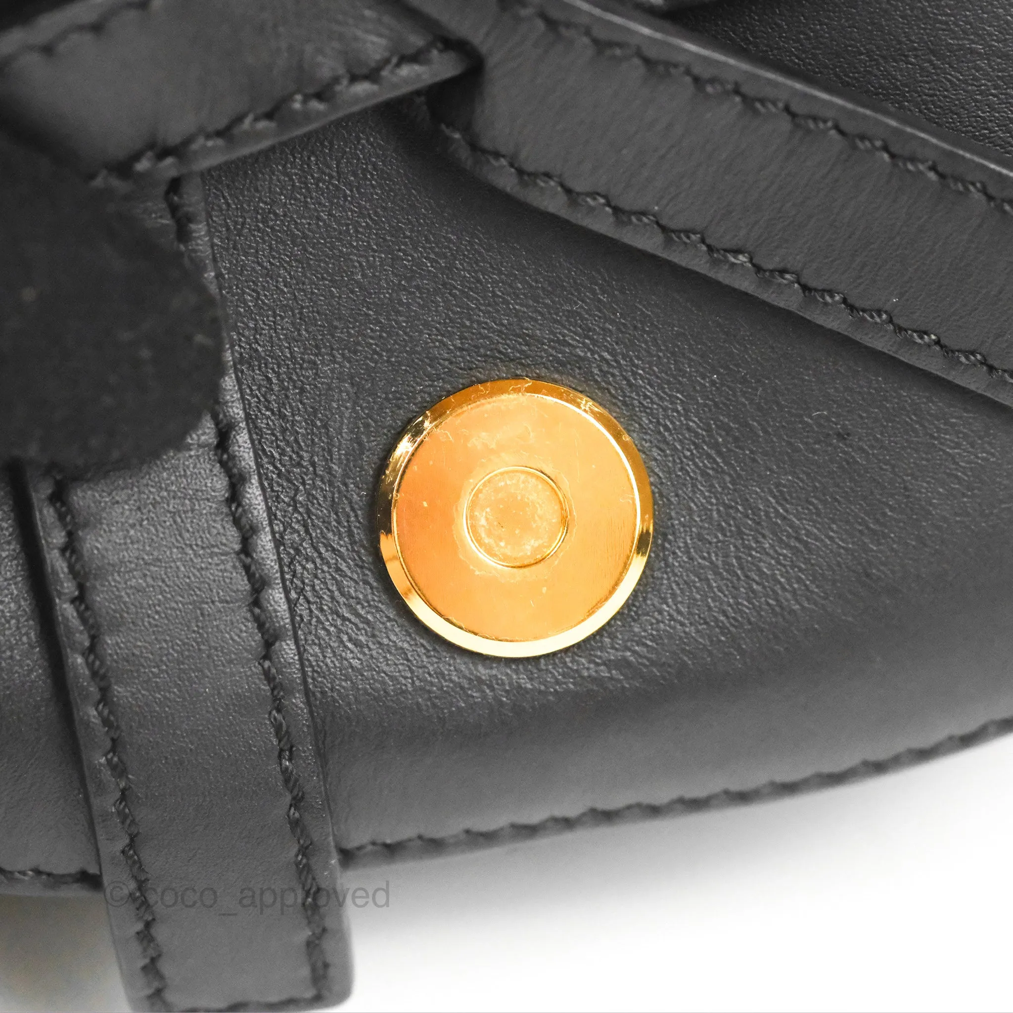 Loewe Mini Gate Dual Bag in Soft Calfskin & Jacquard Strap Black