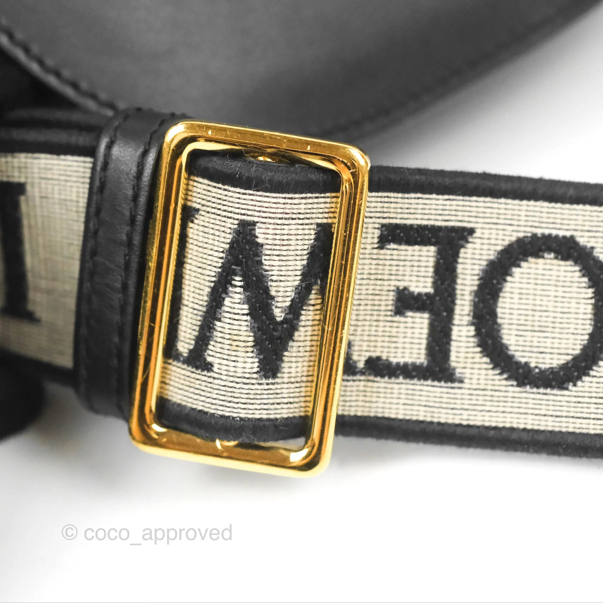 Loewe Mini Gate Dual Bag in Soft Calfskin & Jacquard Strap Black