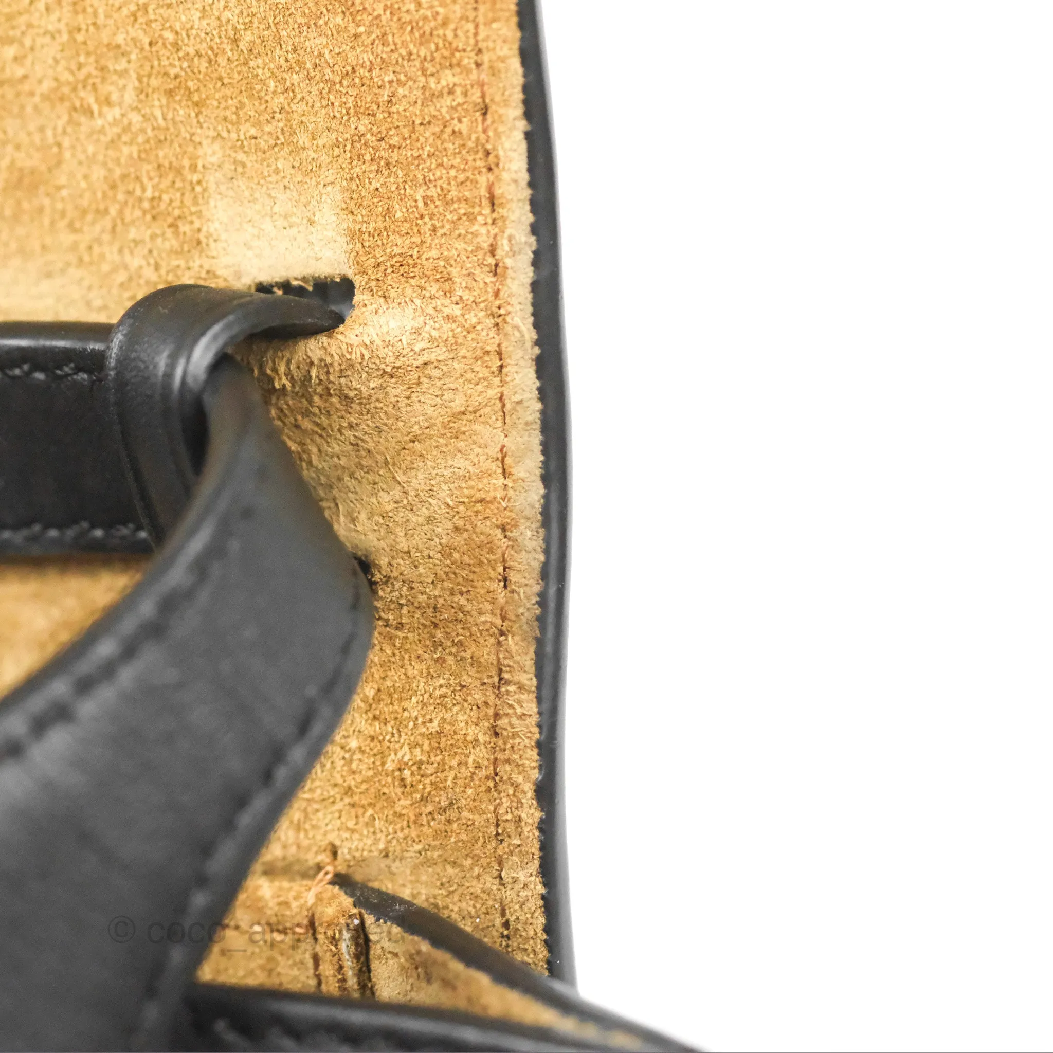 Loewe Mini Gate Dual Bag in Soft Calfskin & Jacquard Strap Black