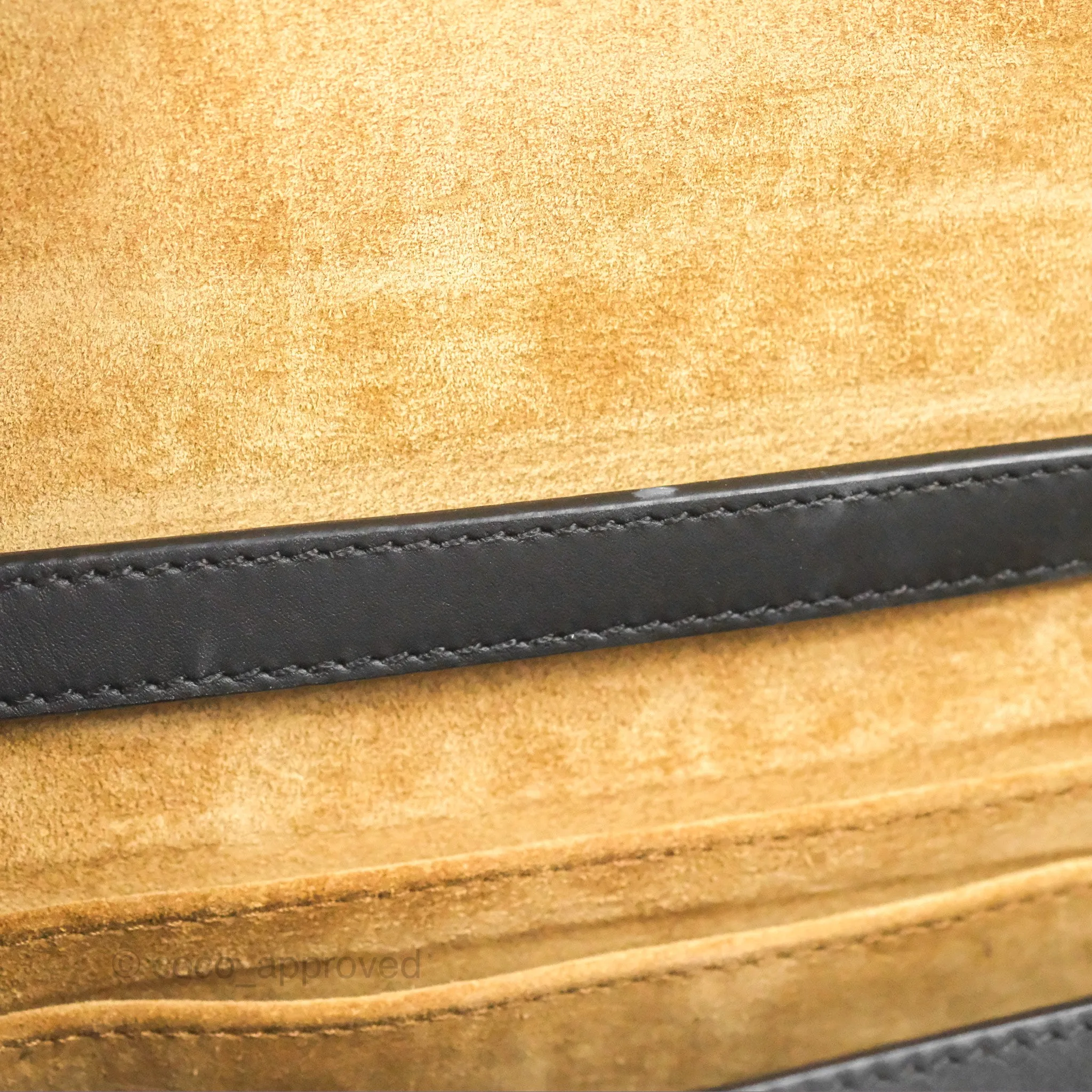 Loewe Mini Gate Dual Bag in Soft Calfskin & Jacquard Strap Black