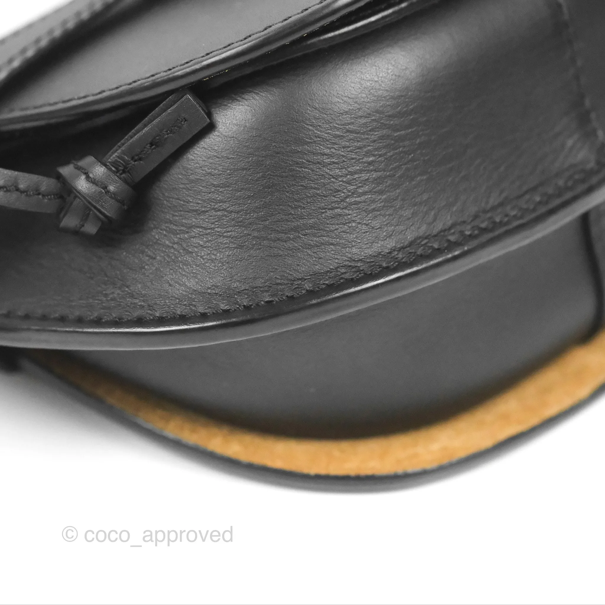 Loewe Mini Gate Dual Bag in Soft Calfskin & Jacquard Strap Black