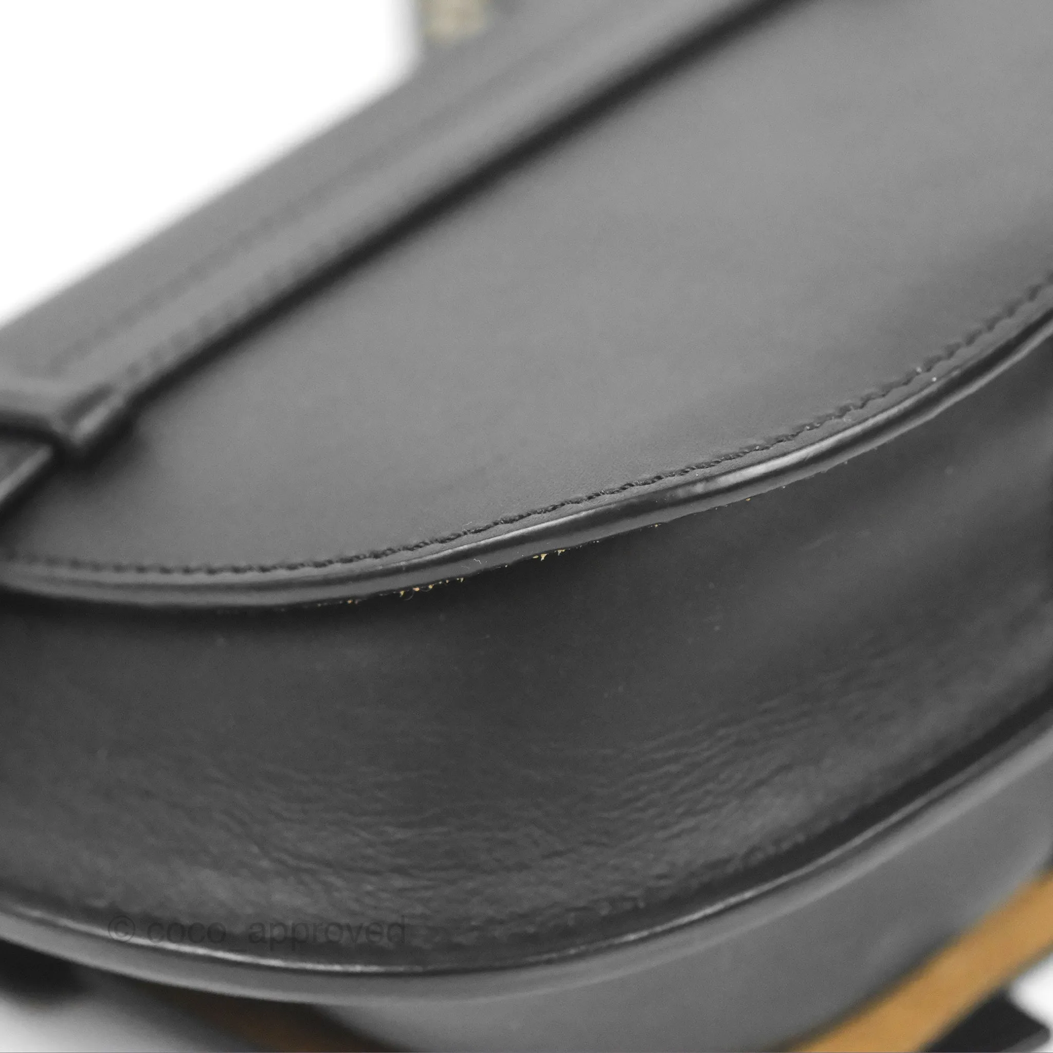 Loewe Mini Gate Dual Bag in Soft Calfskin & Jacquard Strap Black