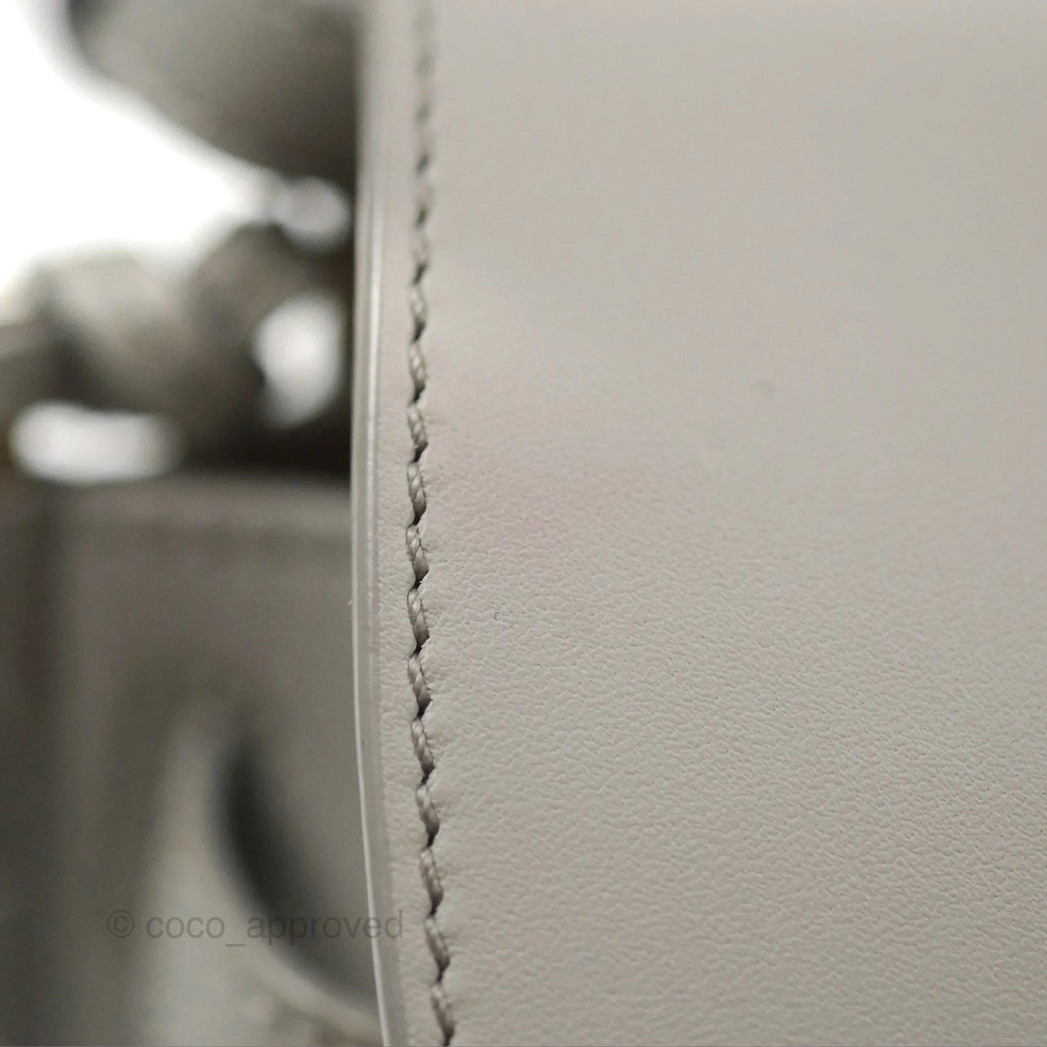 Loewe Mini Gate Dual Bag in Soft Calfskin & Jacquard Strap Light Grey