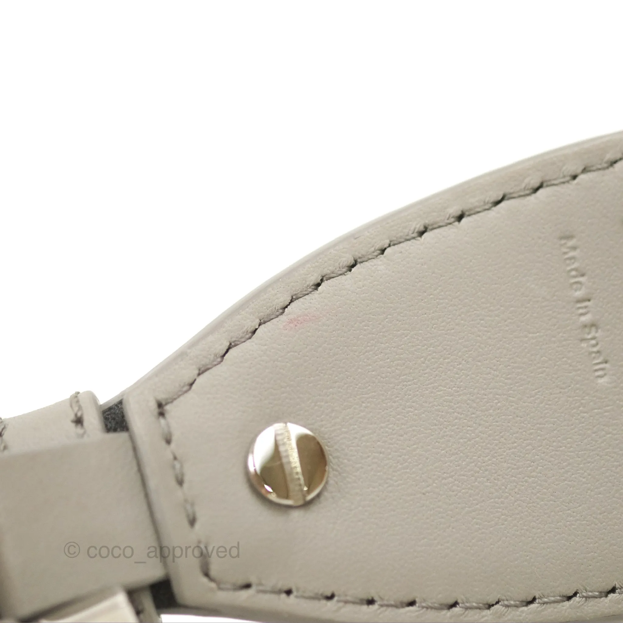 Loewe Mini Gate Dual Bag in Soft Calfskin & Jacquard Strap Light Grey