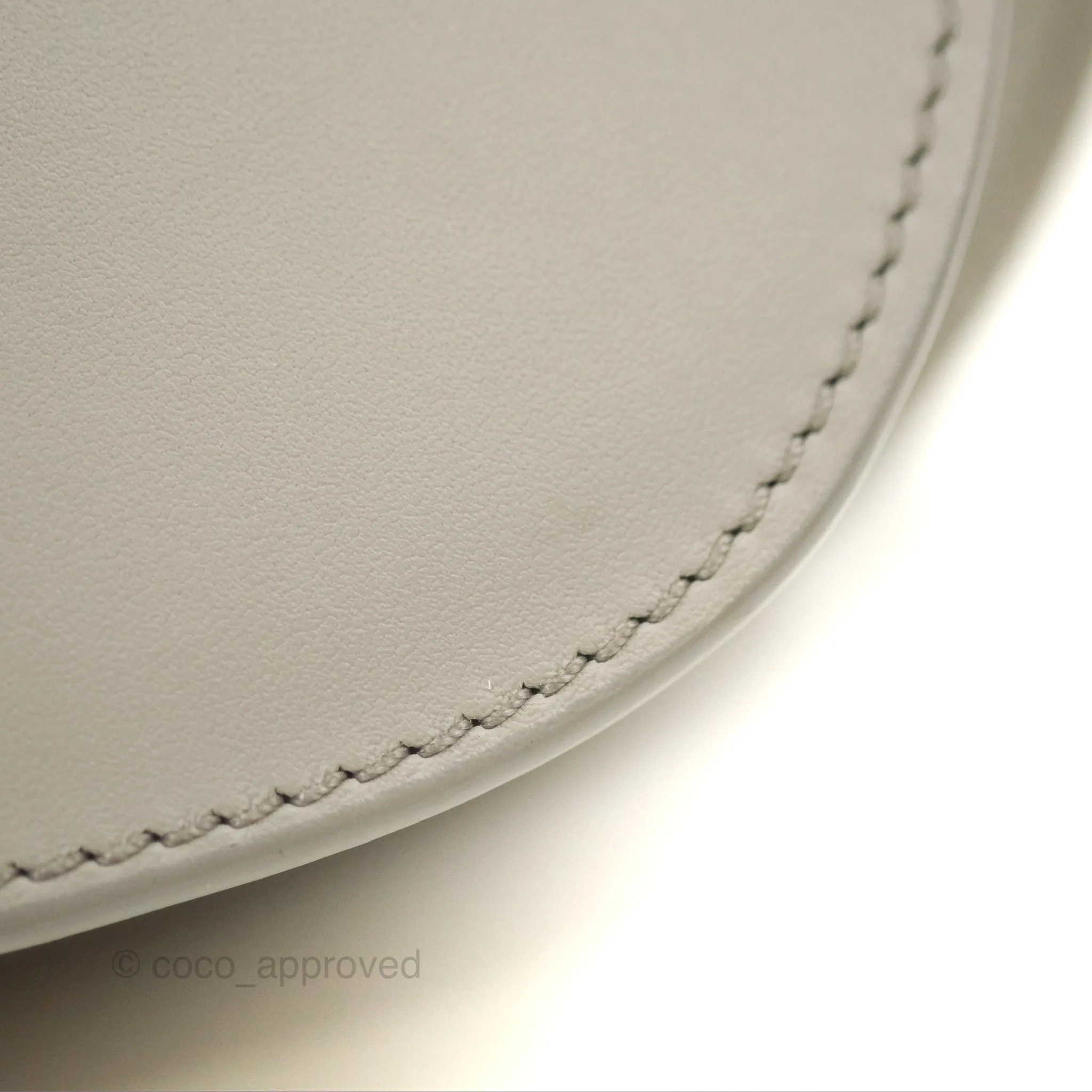 Loewe Mini Gate Dual Bag in Soft Calfskin & Jacquard Strap Light Grey