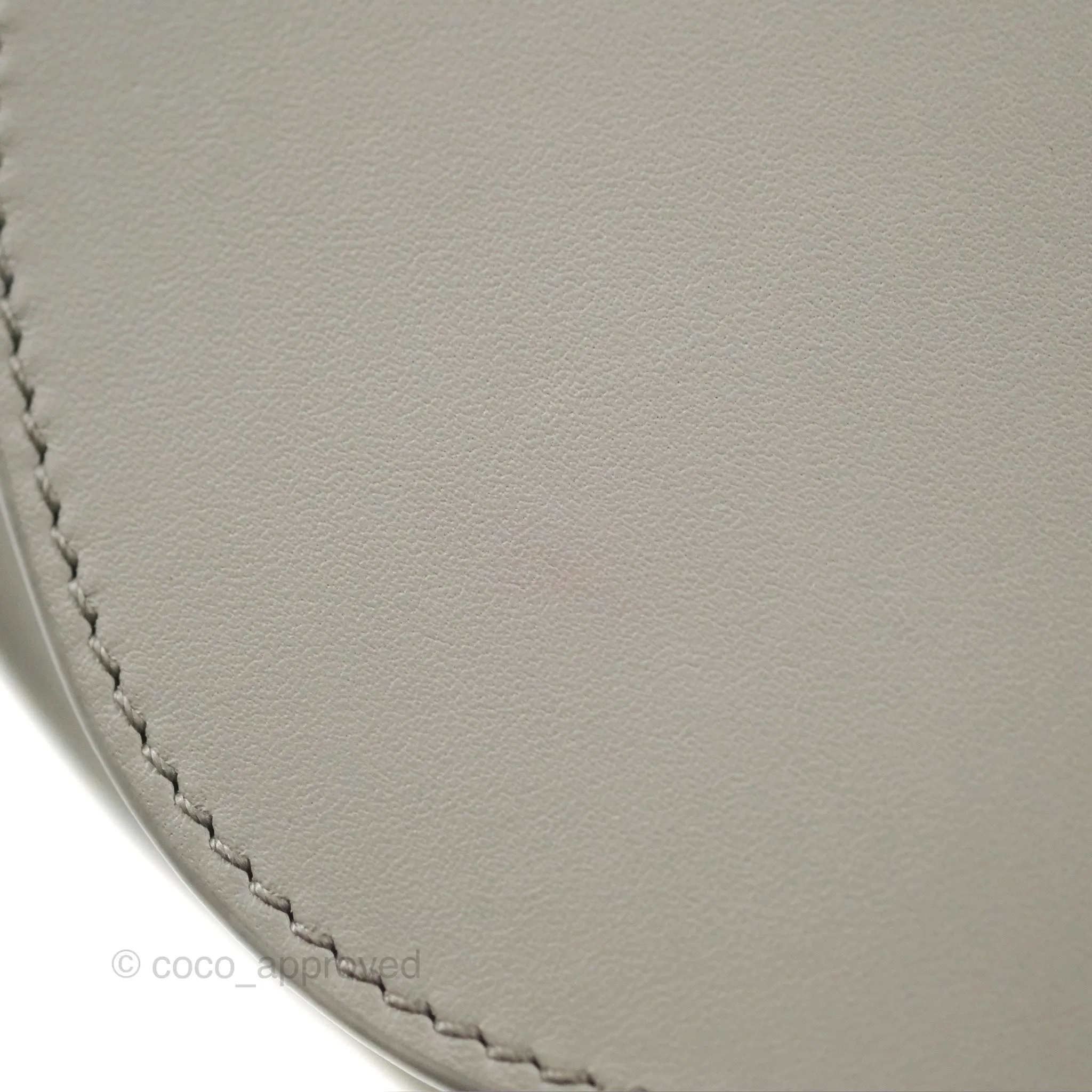 Loewe Mini Gate Dual Bag in Soft Calfskin & Jacquard Strap Light Grey