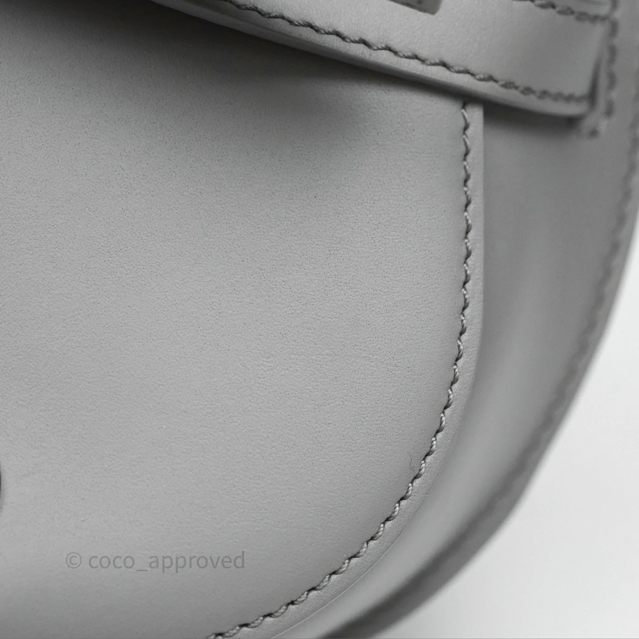 Loewe Mini Gate Dual Bag in Soft Calfskin & Jacquard Strap Light Grey