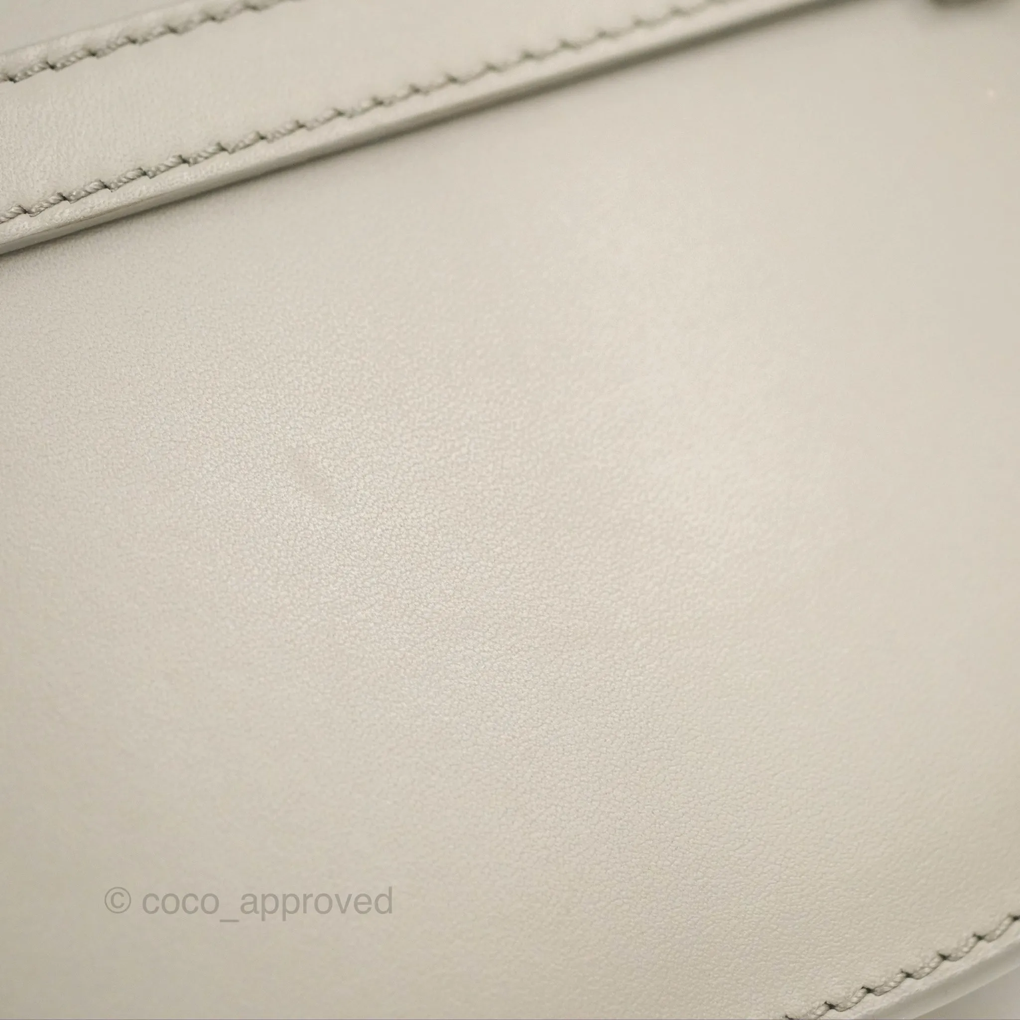 Loewe Mini Gate Dual Bag in Soft Calfskin & Jacquard Strap Light Grey