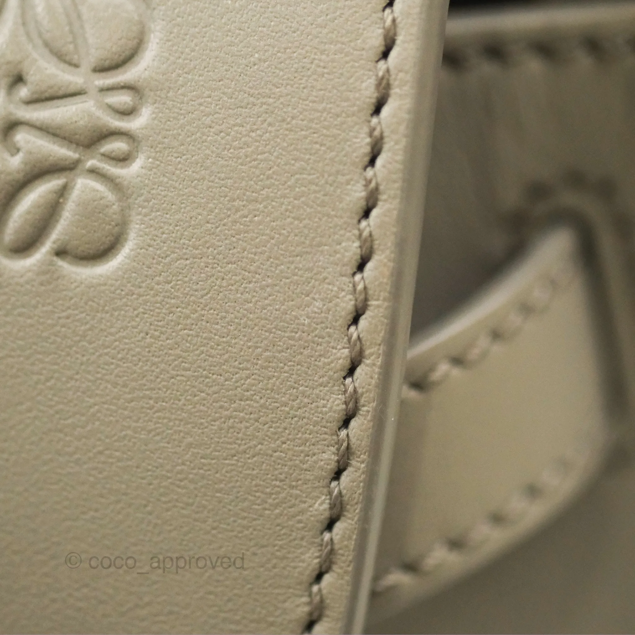 Loewe Mini Gate Dual Bag in Soft Calfskin & Jacquard Strap Light Grey