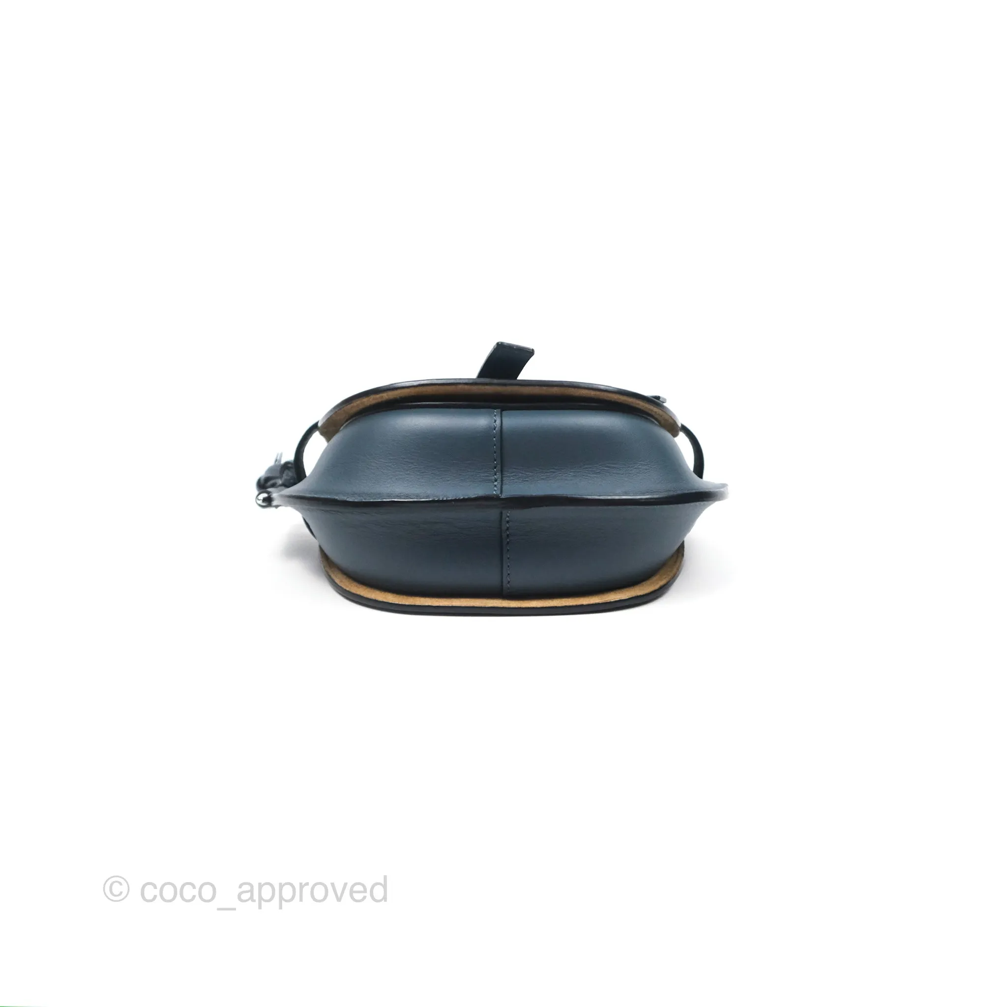 Loewe Mini Gate Dual bag Onyx Blue Soft Calfskin Jacquard Strap