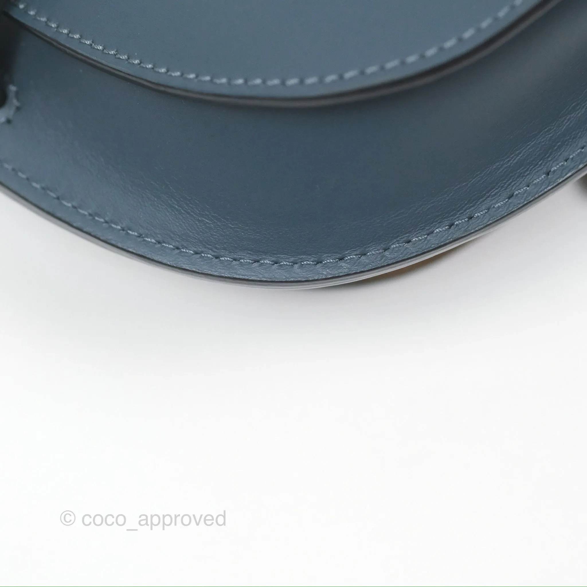 Loewe Mini Gate Dual bag Onyx Blue Soft Calfskin Jacquard Strap