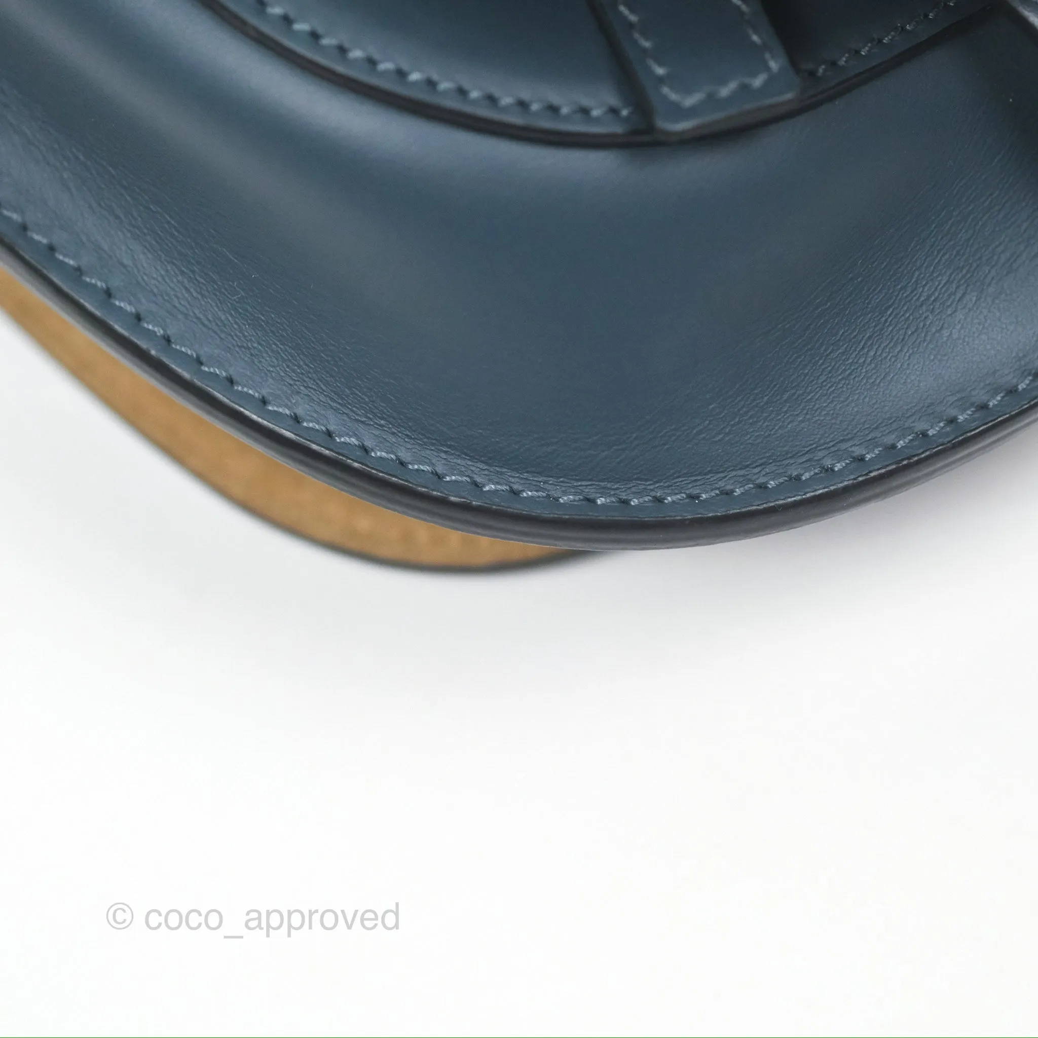 Loewe Mini Gate Dual bag Onyx Blue Soft Calfskin Jacquard Strap