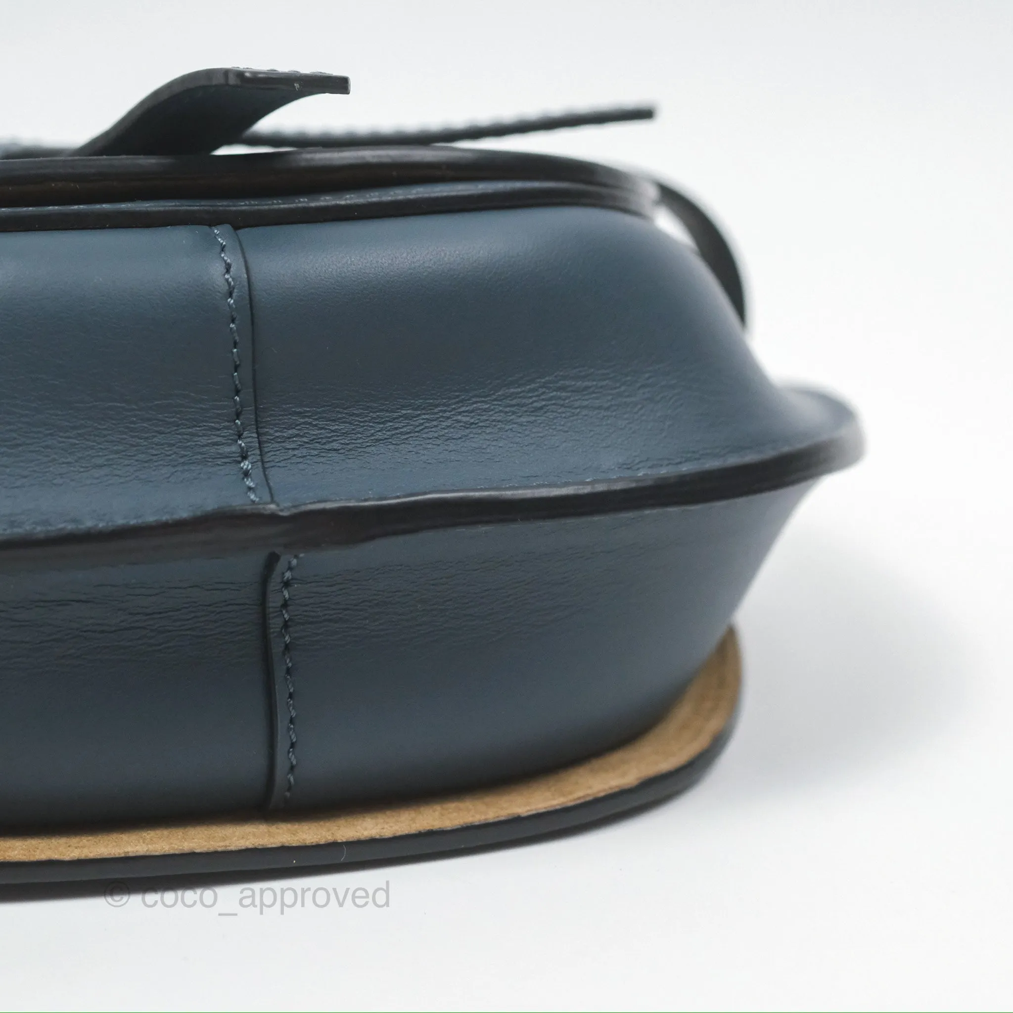 Loewe Mini Gate Dual bag Onyx Blue Soft Calfskin Jacquard Strap